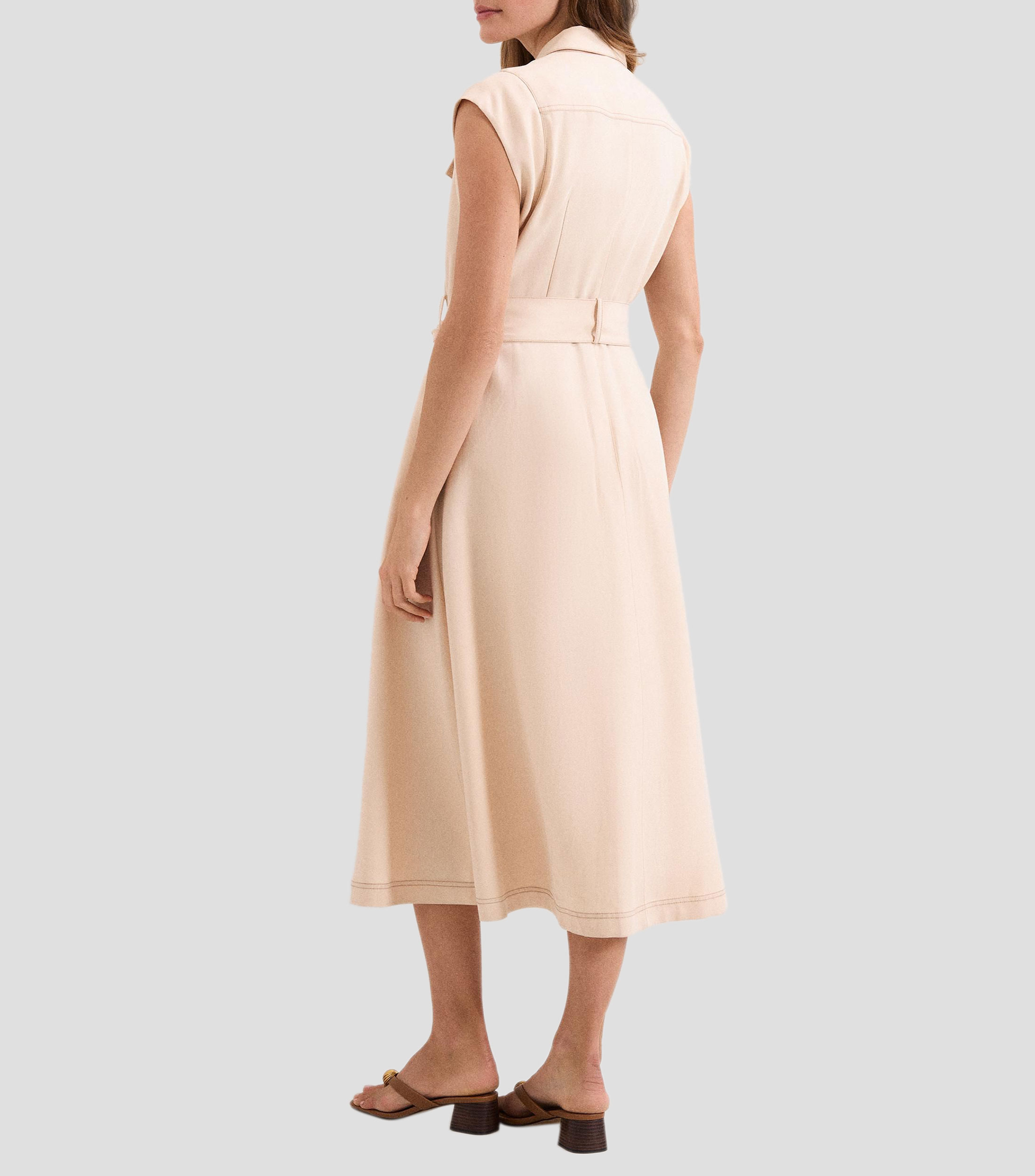 Vestido midi liso Alira Mujer