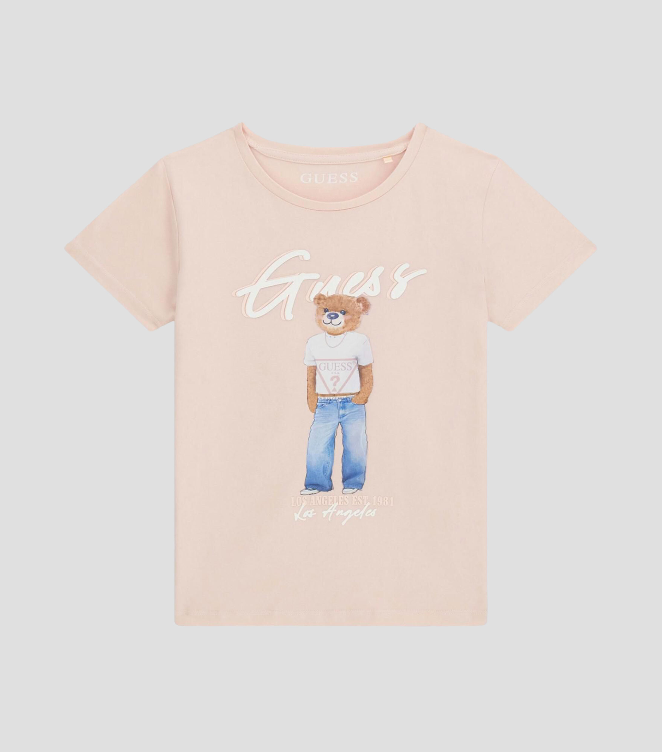 Playera cuello redondo manga corta estampada Niña
