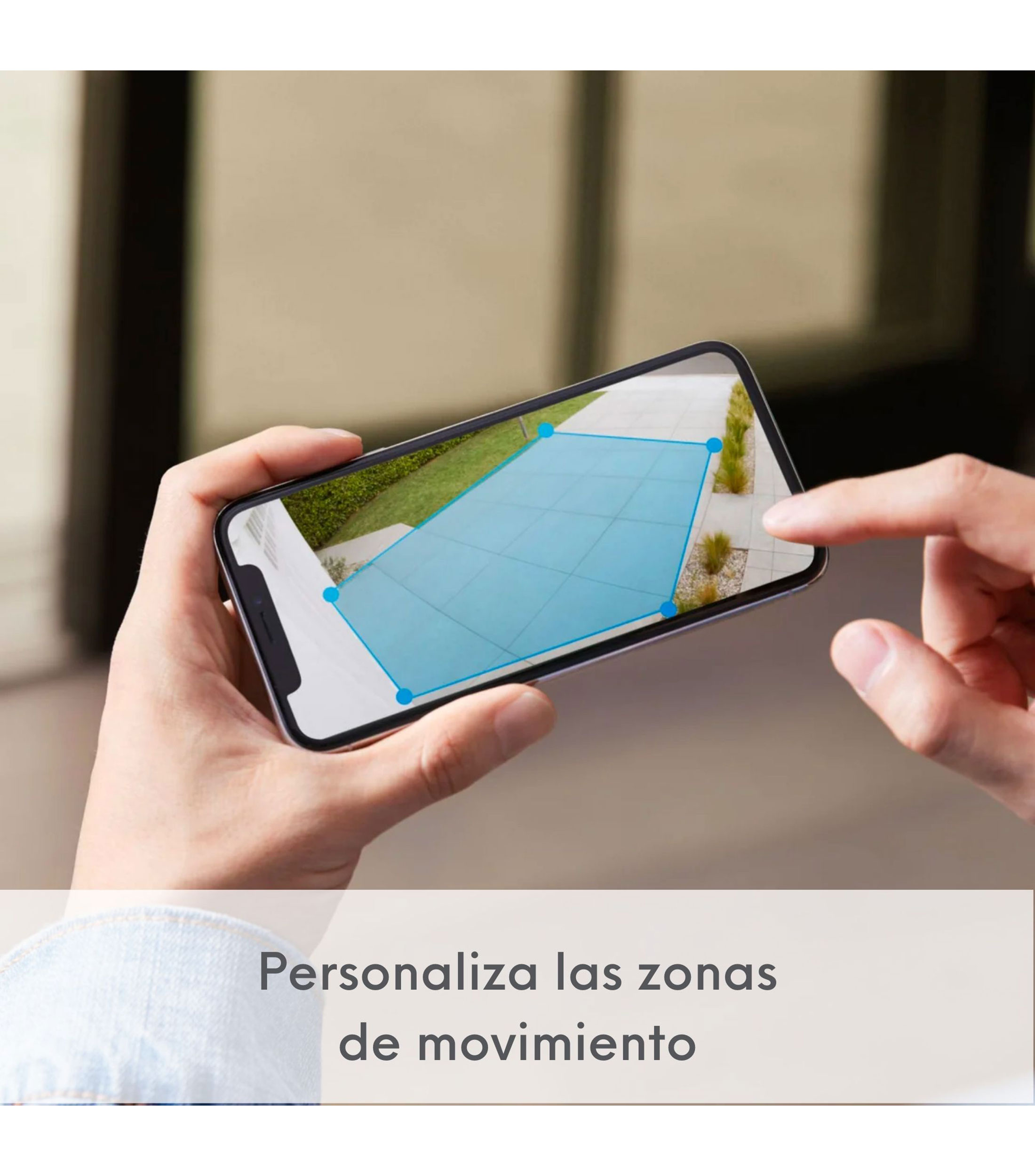 Cámara de Seguridad Exterior con luces y sirena inalambrica Ring Plus, Negro