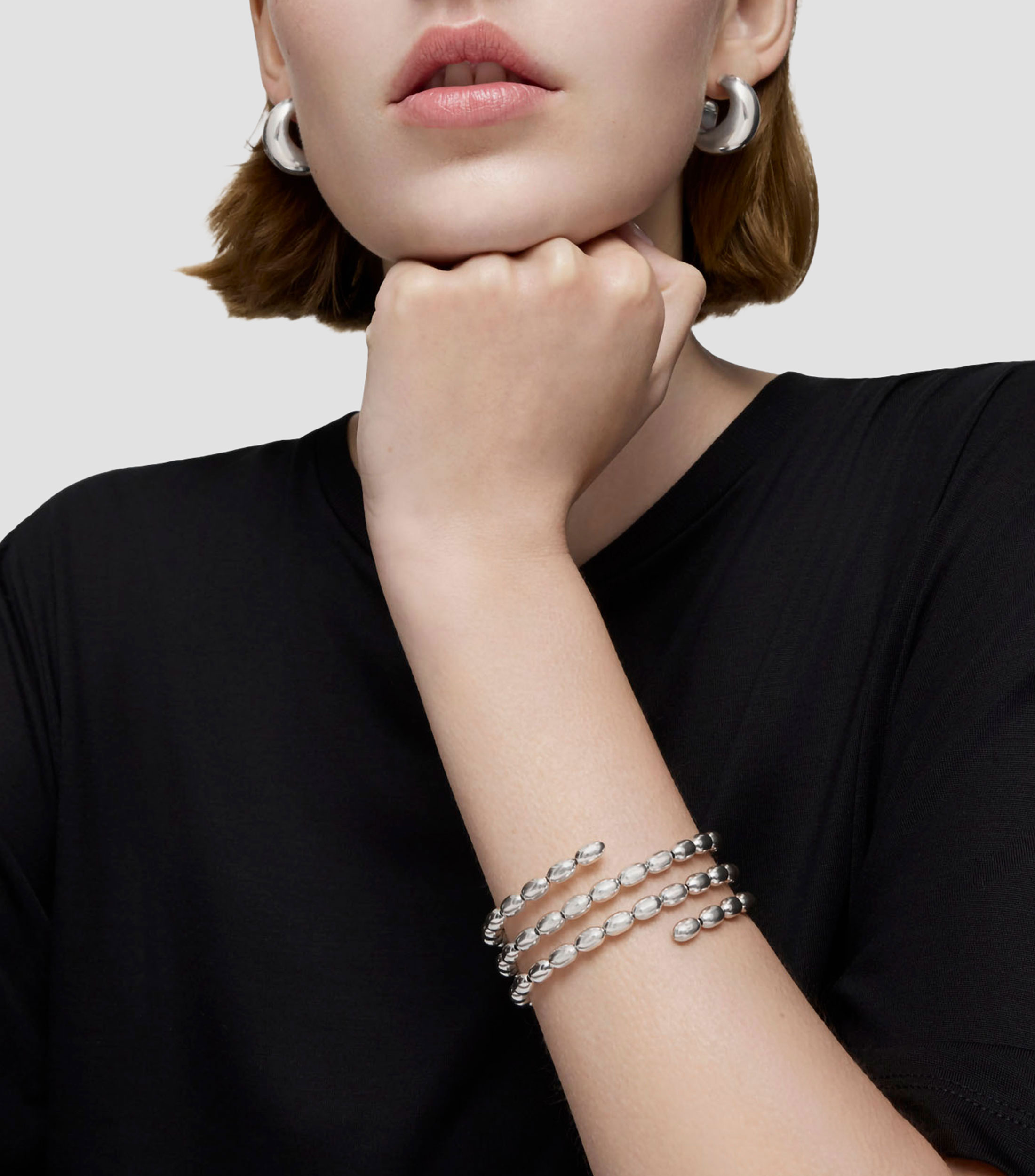 Pulsera en plata en espiral Mujer