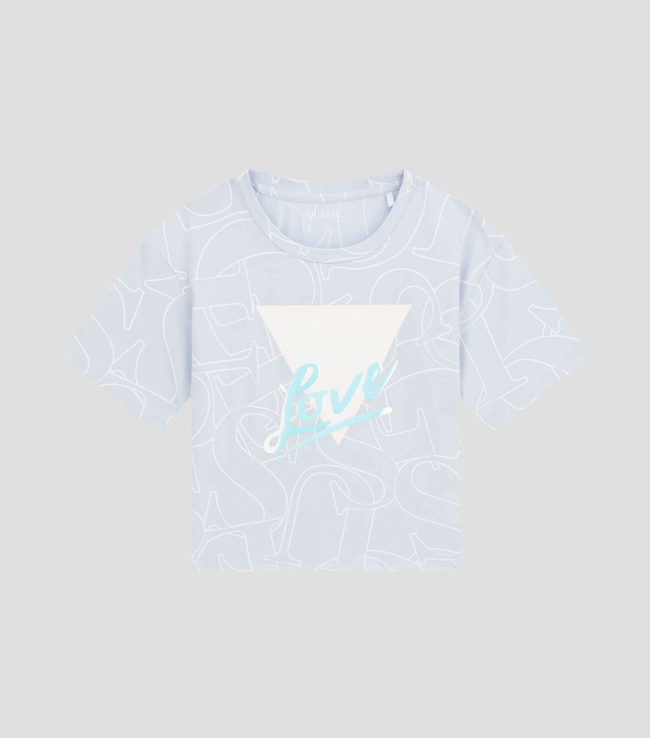 Playera cuello redondo manga corta con estampado Niña