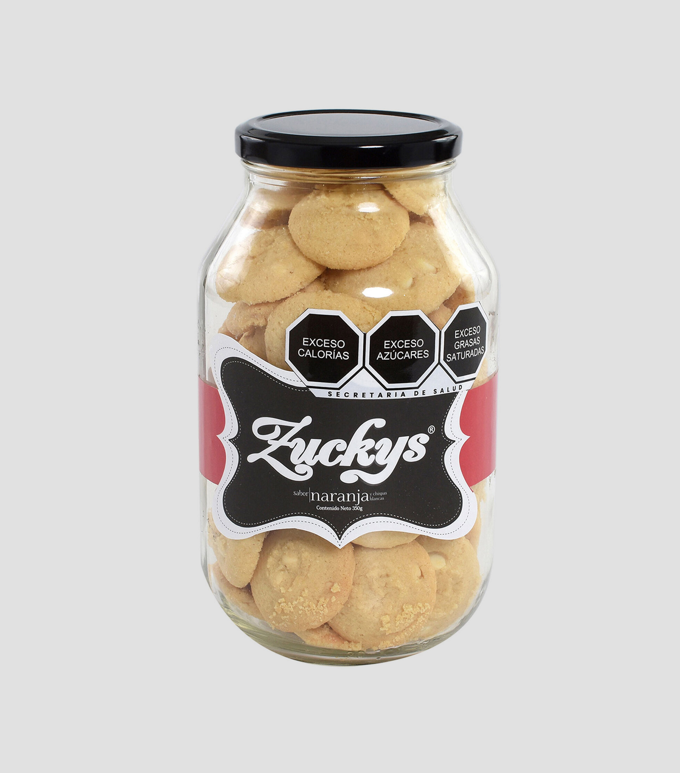 Galletas sabor naranja y chispas blancas, 350 g