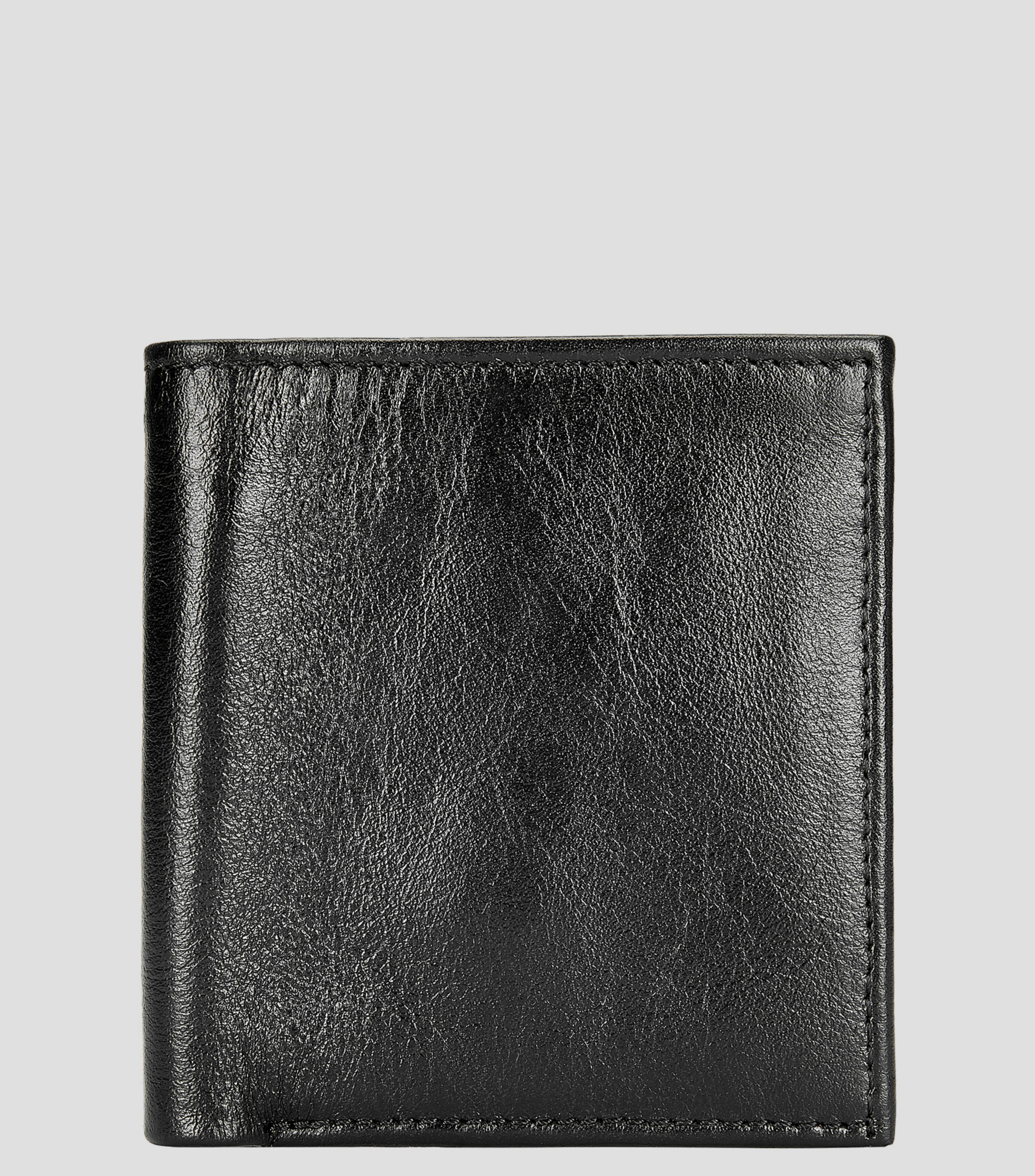 Cartera bifold negra en piel Hombre