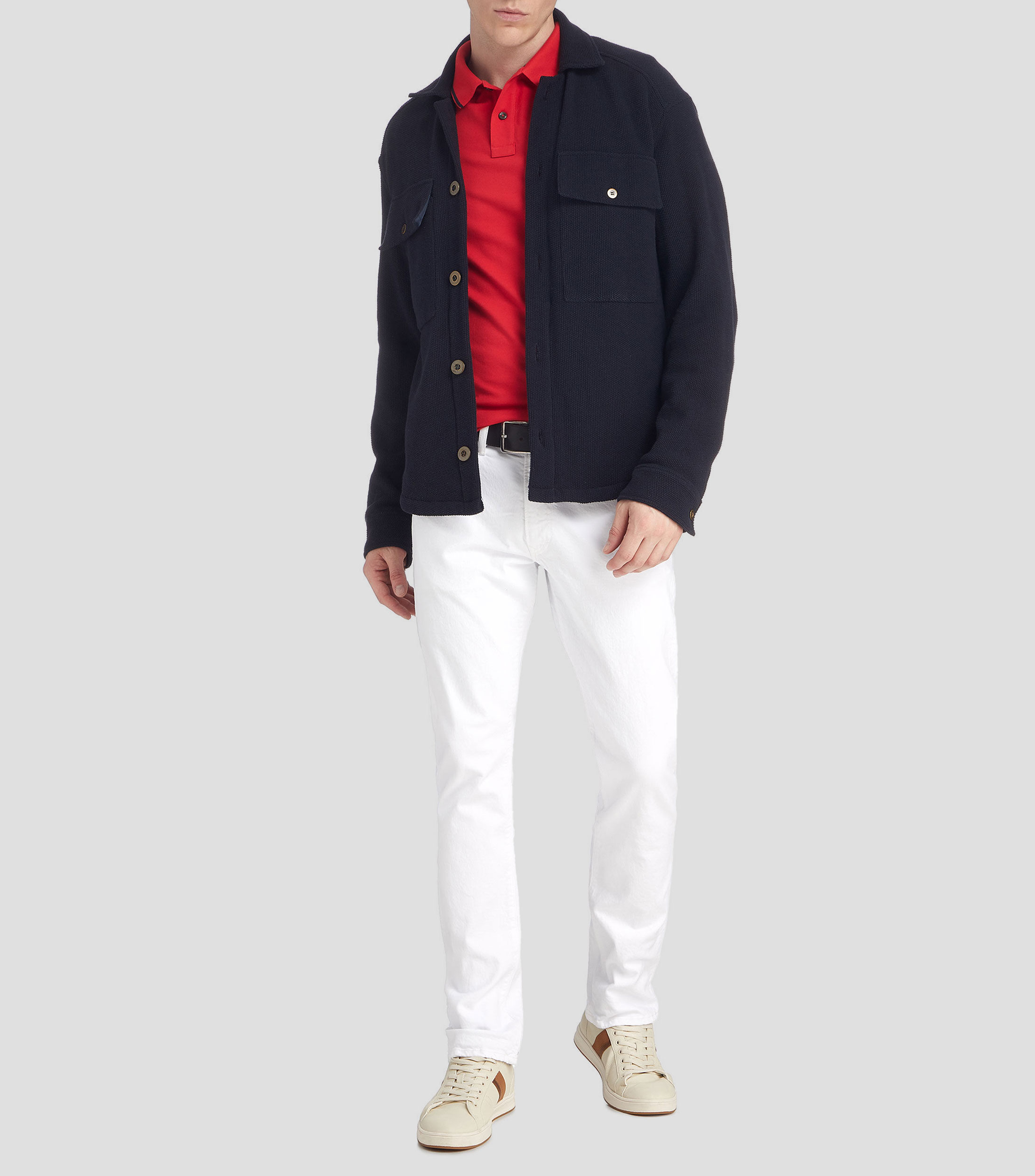 Jeans Slim Sólido Hombre
