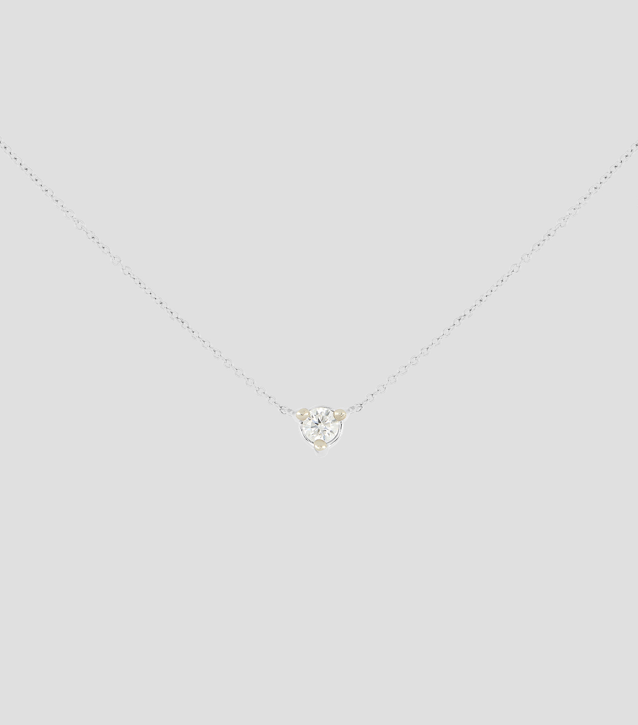 Gargantilla en oro blanco de 14 kilates con diamante Mujer