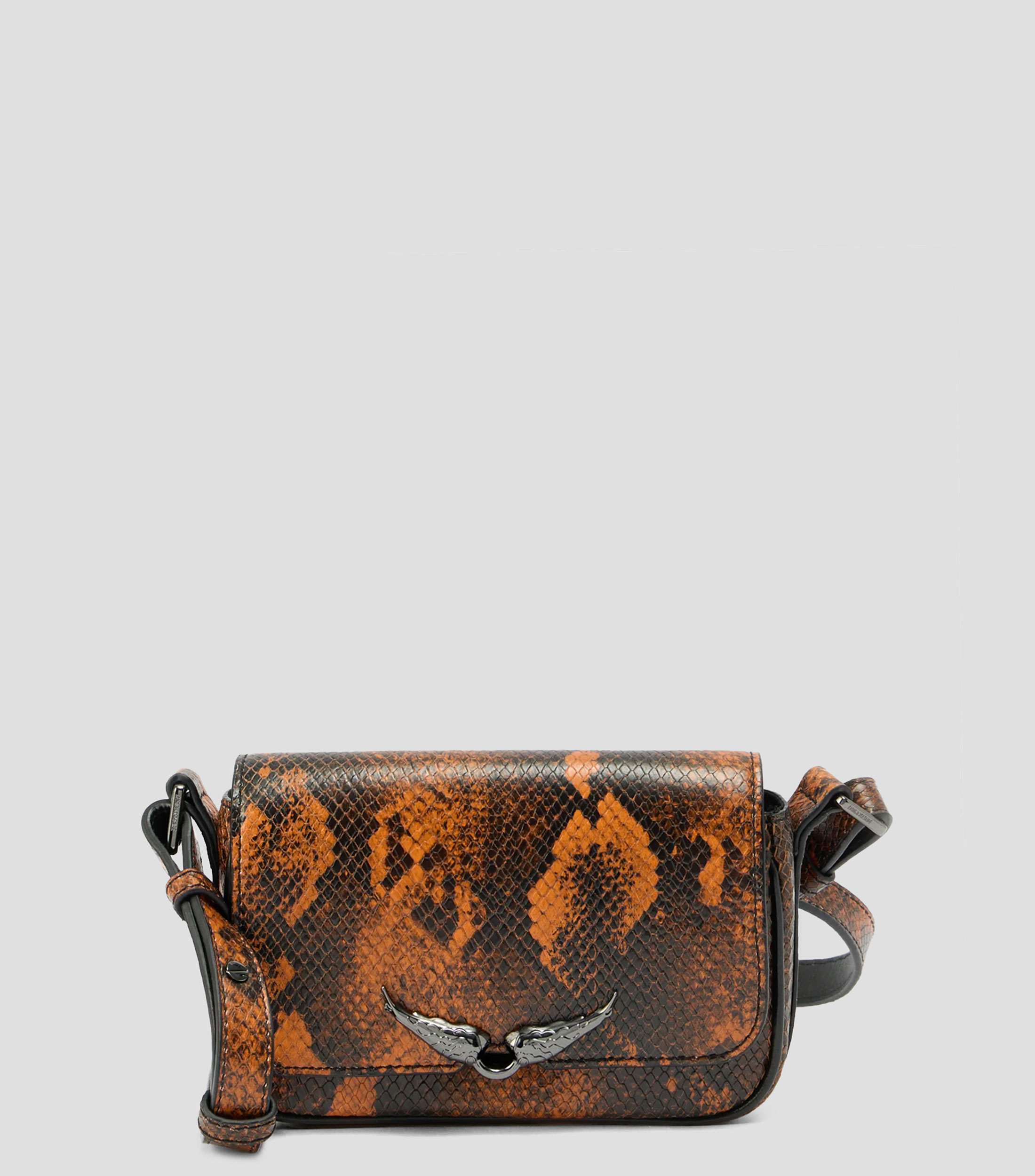 Bolsa Crossbody en cuero de vaca Le Zazi Wild animalskin Mujer