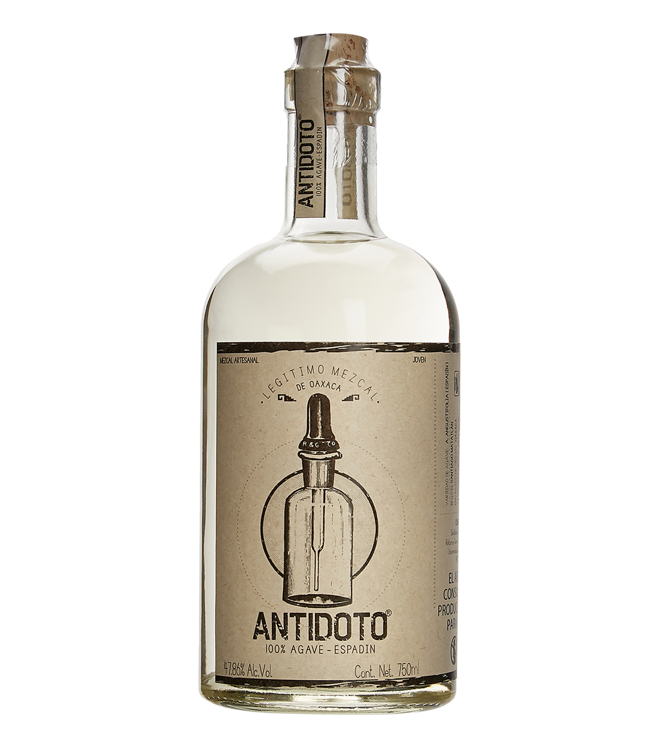 Mezcal artesanal espadín Antidoto, 750 ml