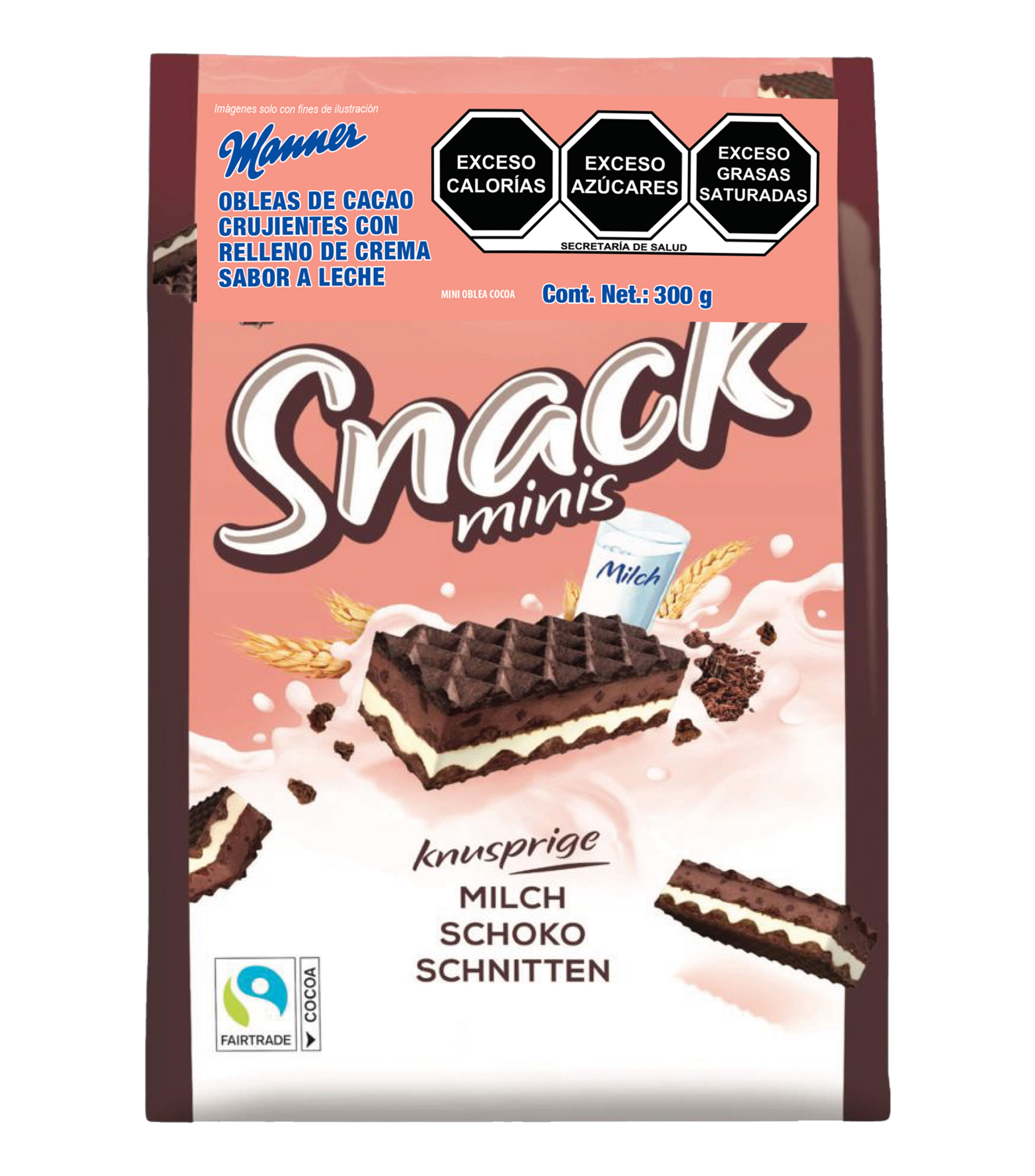 Galletas Snack minis Chocolate, 300 gr