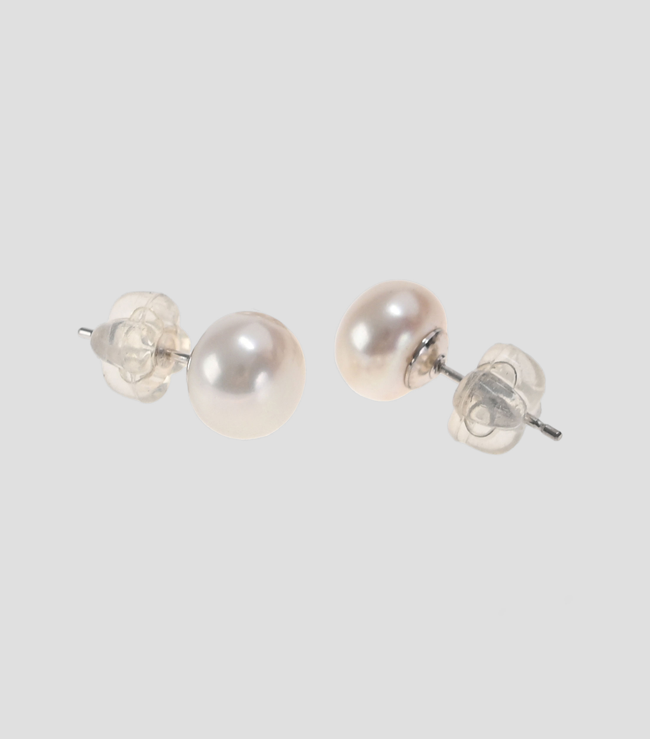 Aretes Super 7 blancos Mujer
