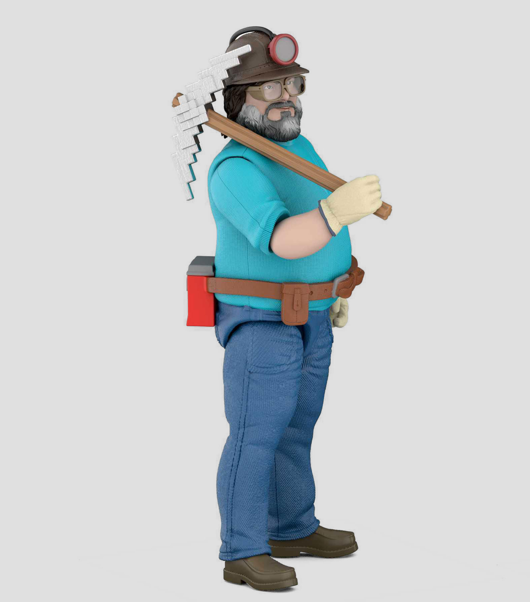 Figura de Accion Steve y Carrito de Mina