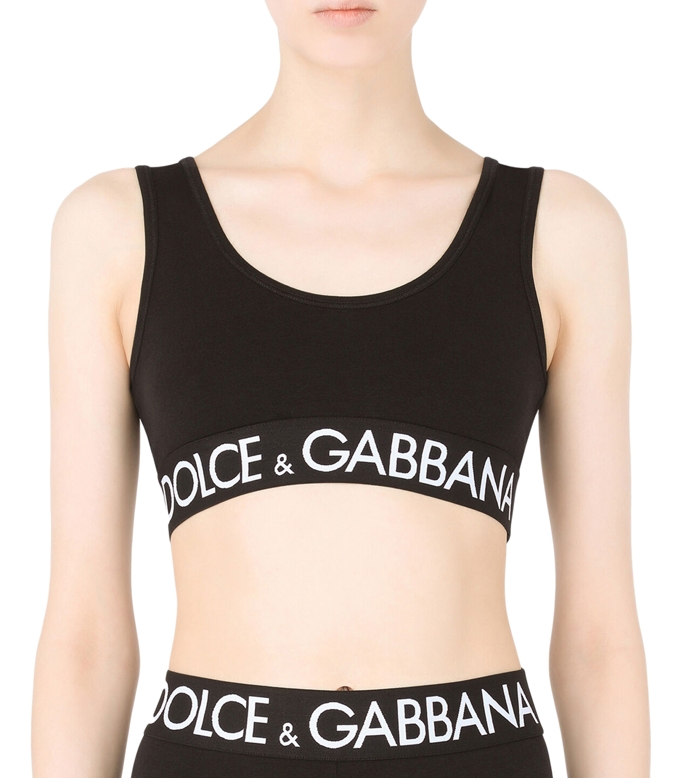 Dolce & Gabbana Top de punto logotipo en el elástico Mujer - El Palacio de Hierro