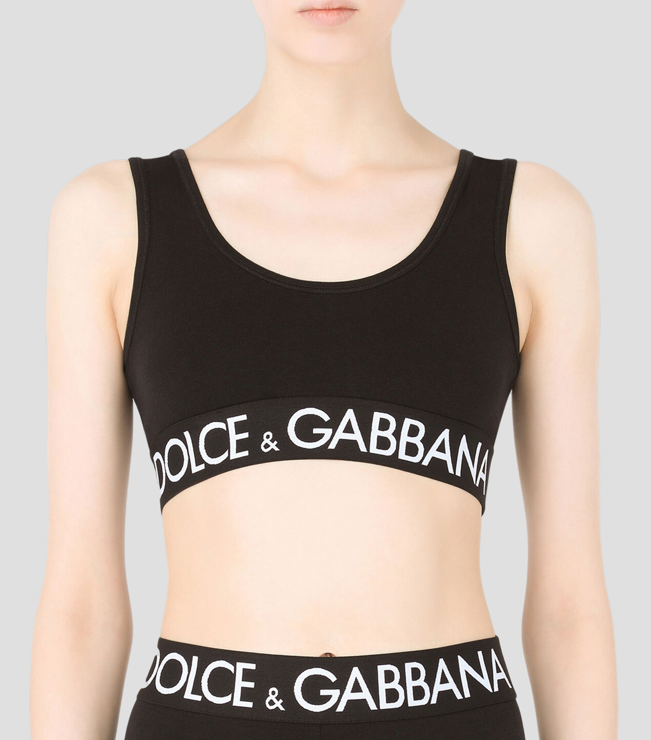 Dolce & Gabbana Top de punto logotipo en el elástico Mujer - El Palacio de Hierro