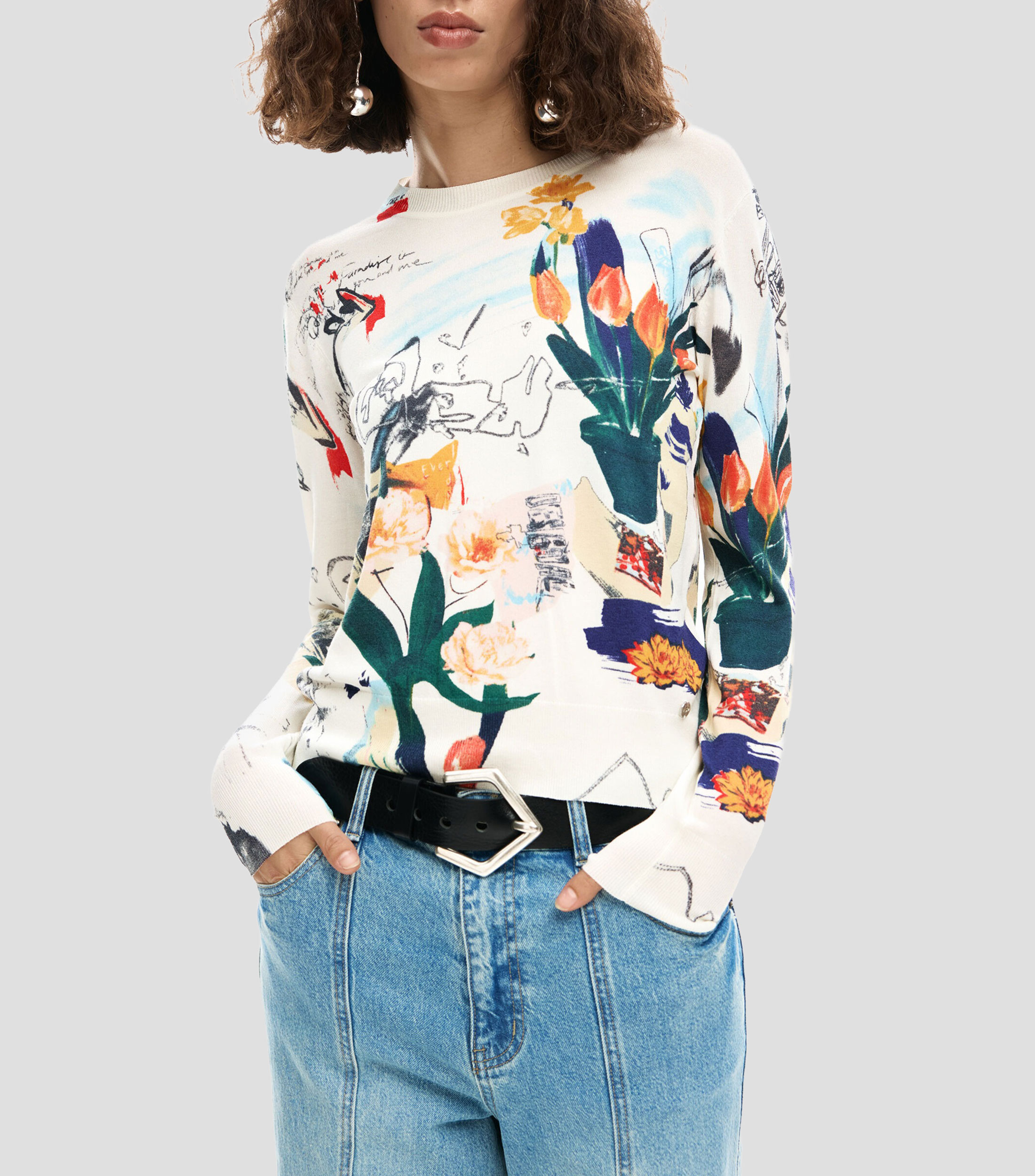 Suéter cuello redondo Mujer
