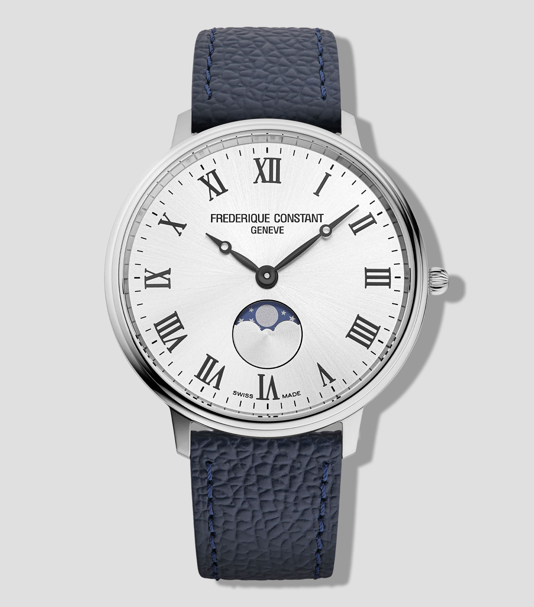 Reloj para Hombre Slimline Moonphase Casual, Plateado