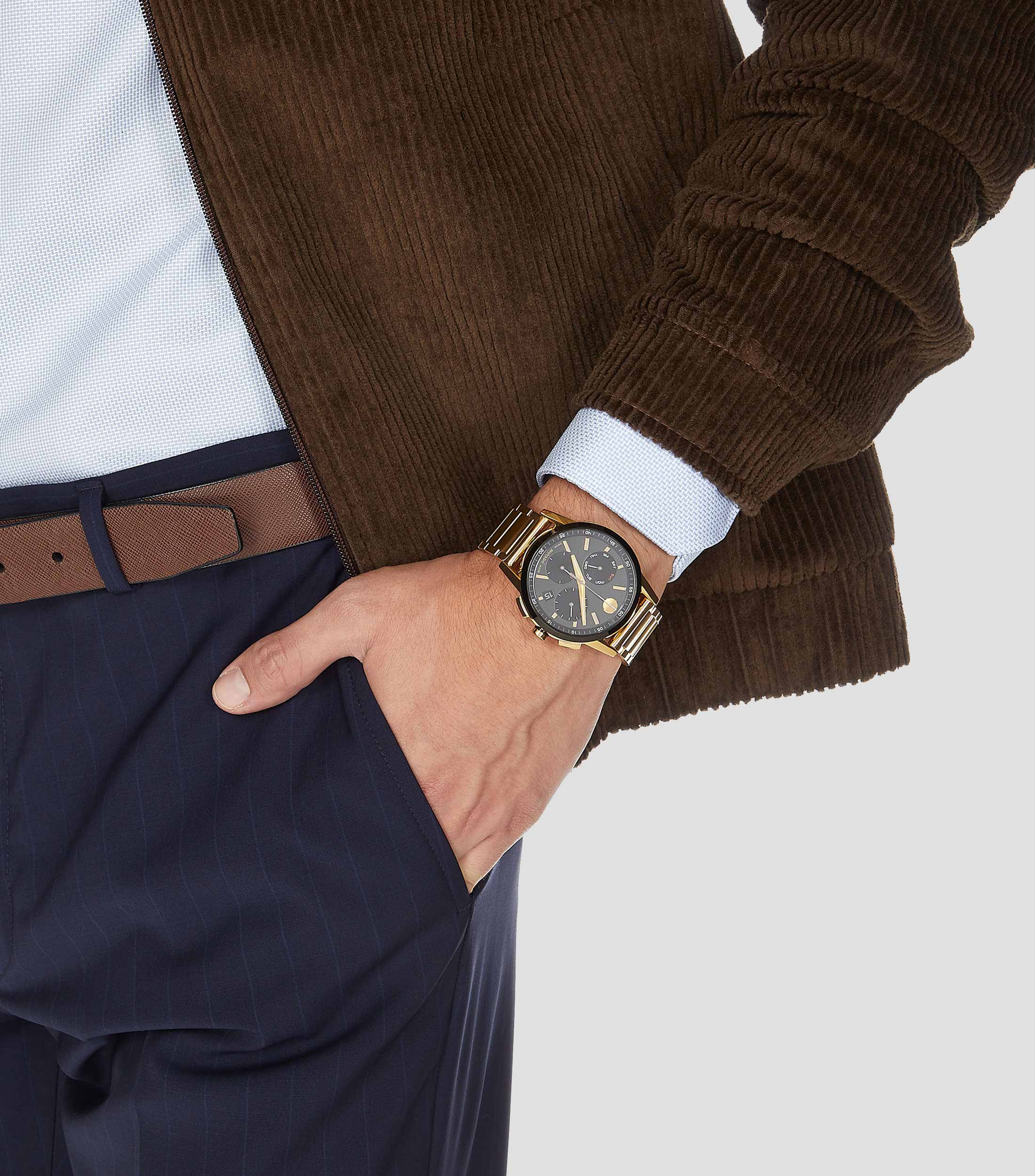 Reloj para Hombre Museum Sport De Vestir Dorado, Negro
