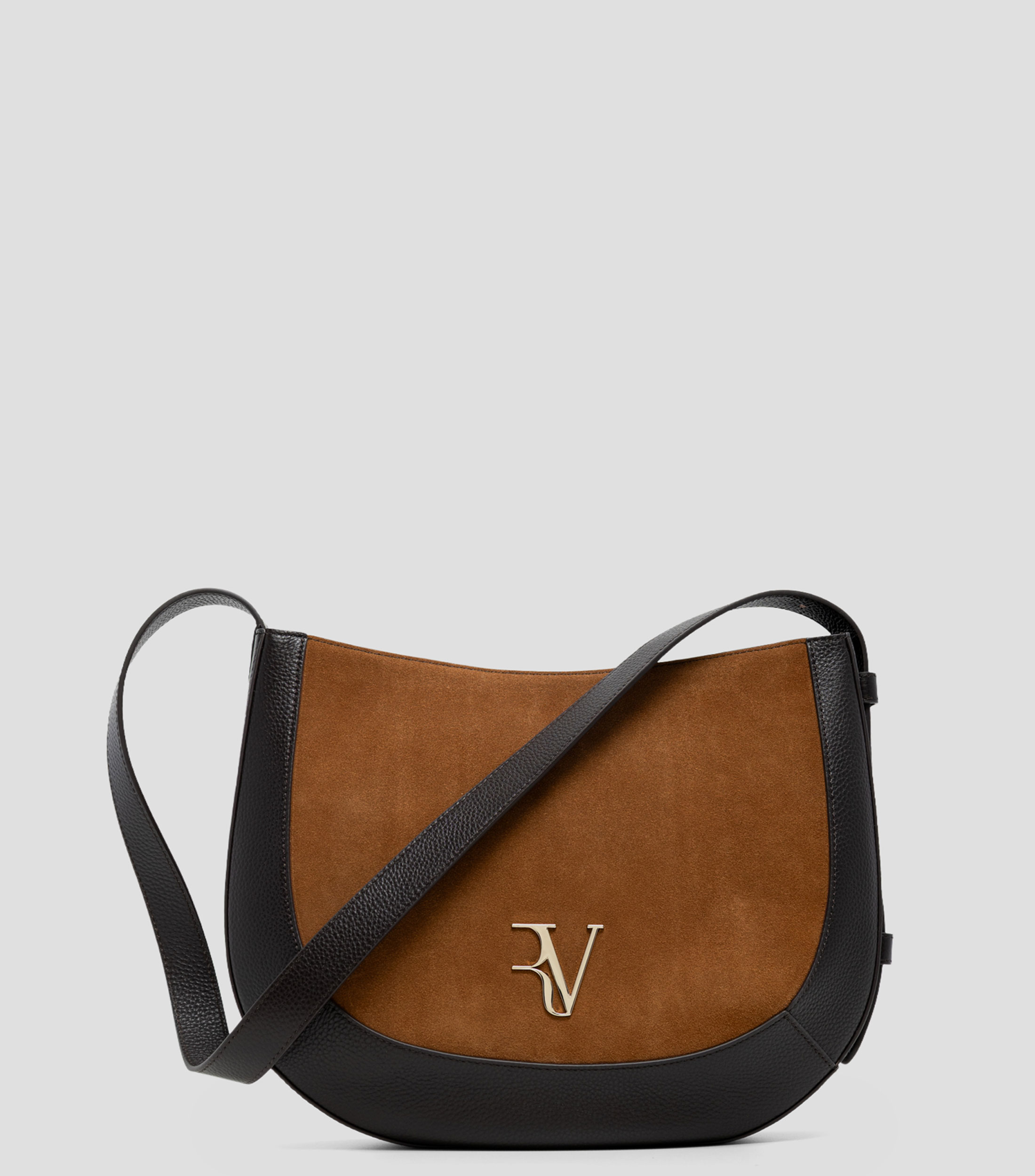 Bolsa hobo lisa con detalle texturizado Mujer