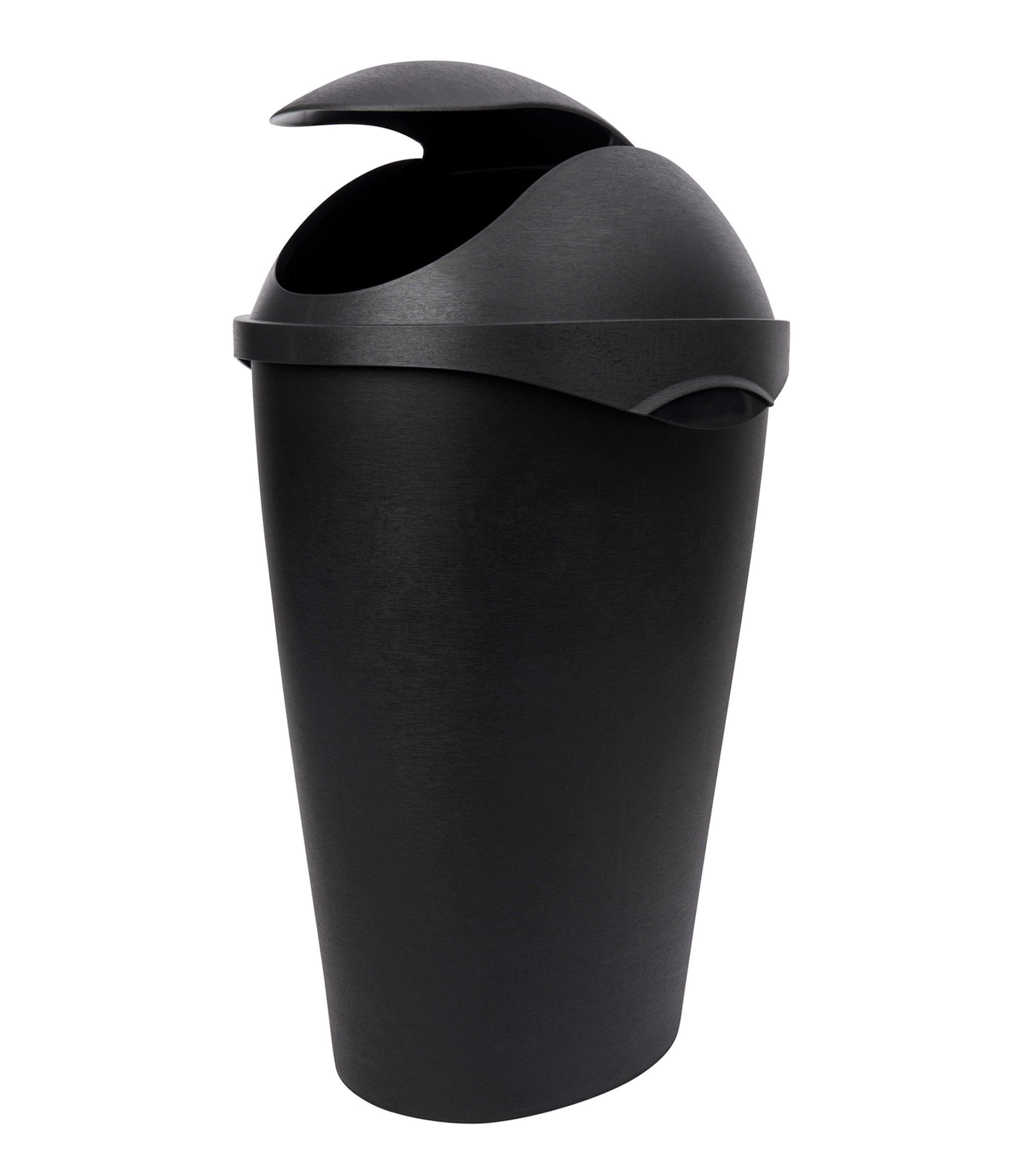 Bote de basura en plástico negro