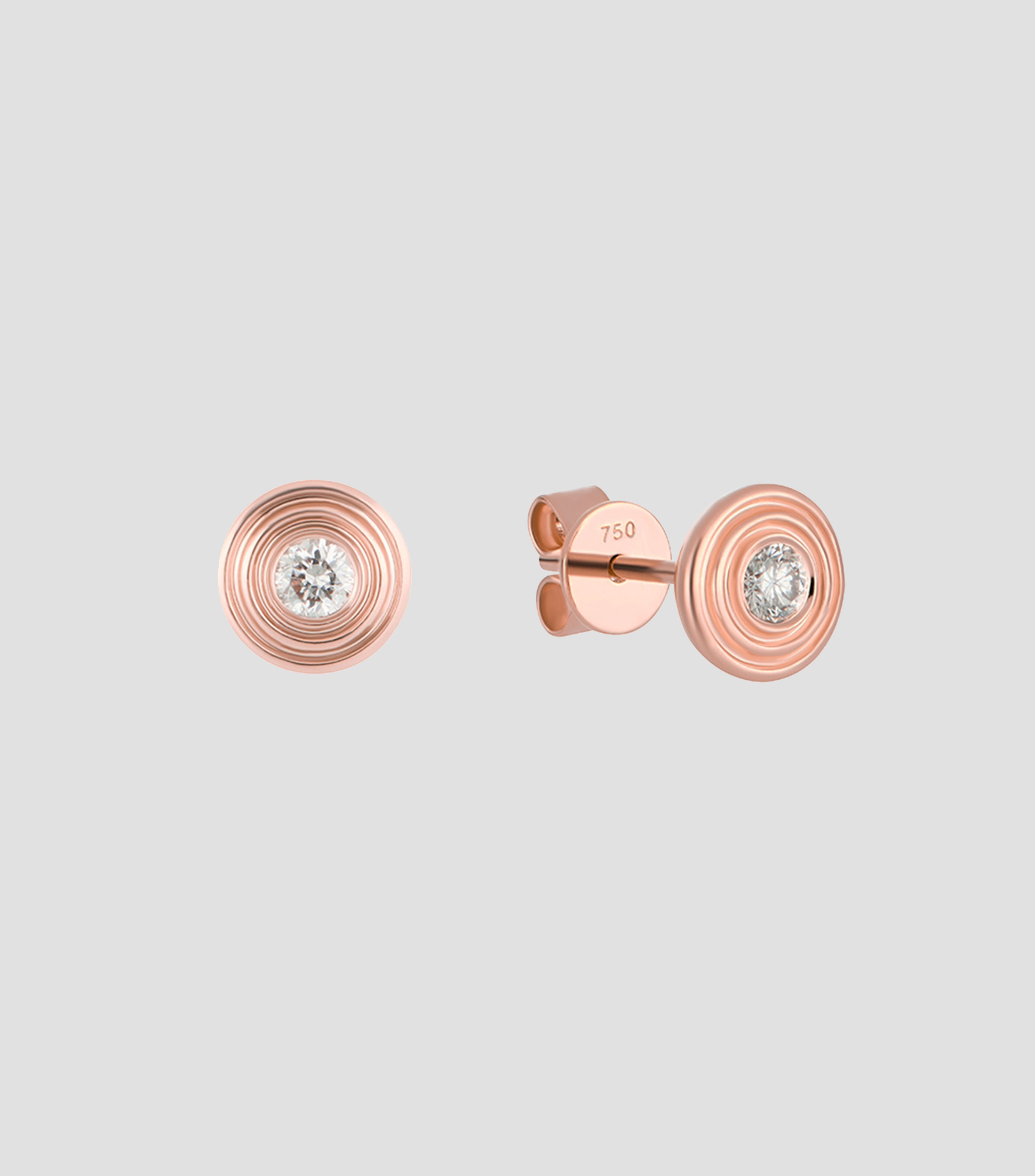 Aretes en Oro rosa de 18 Kilates Mujer