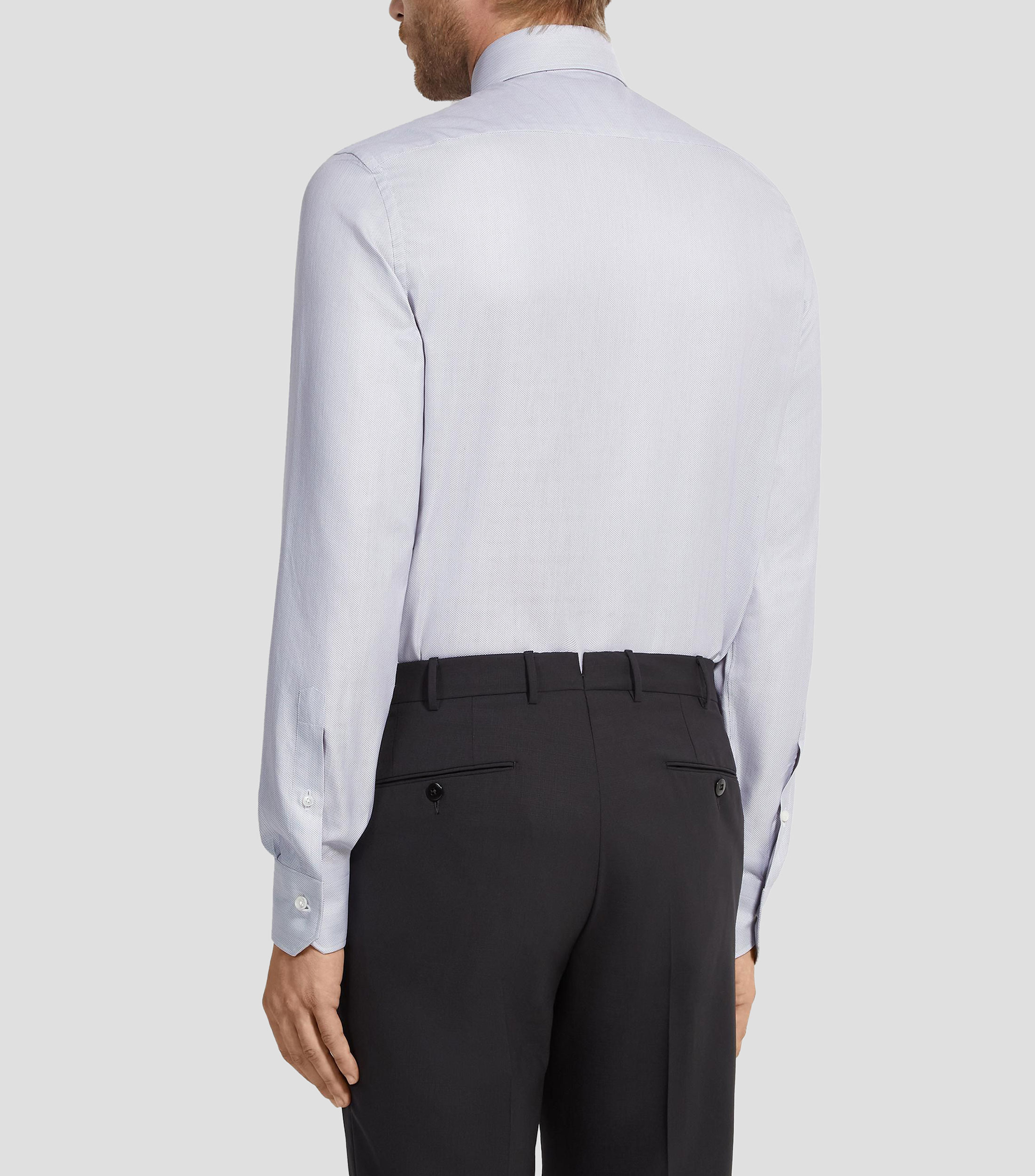 Camisa microdiseño manga larga Hombre