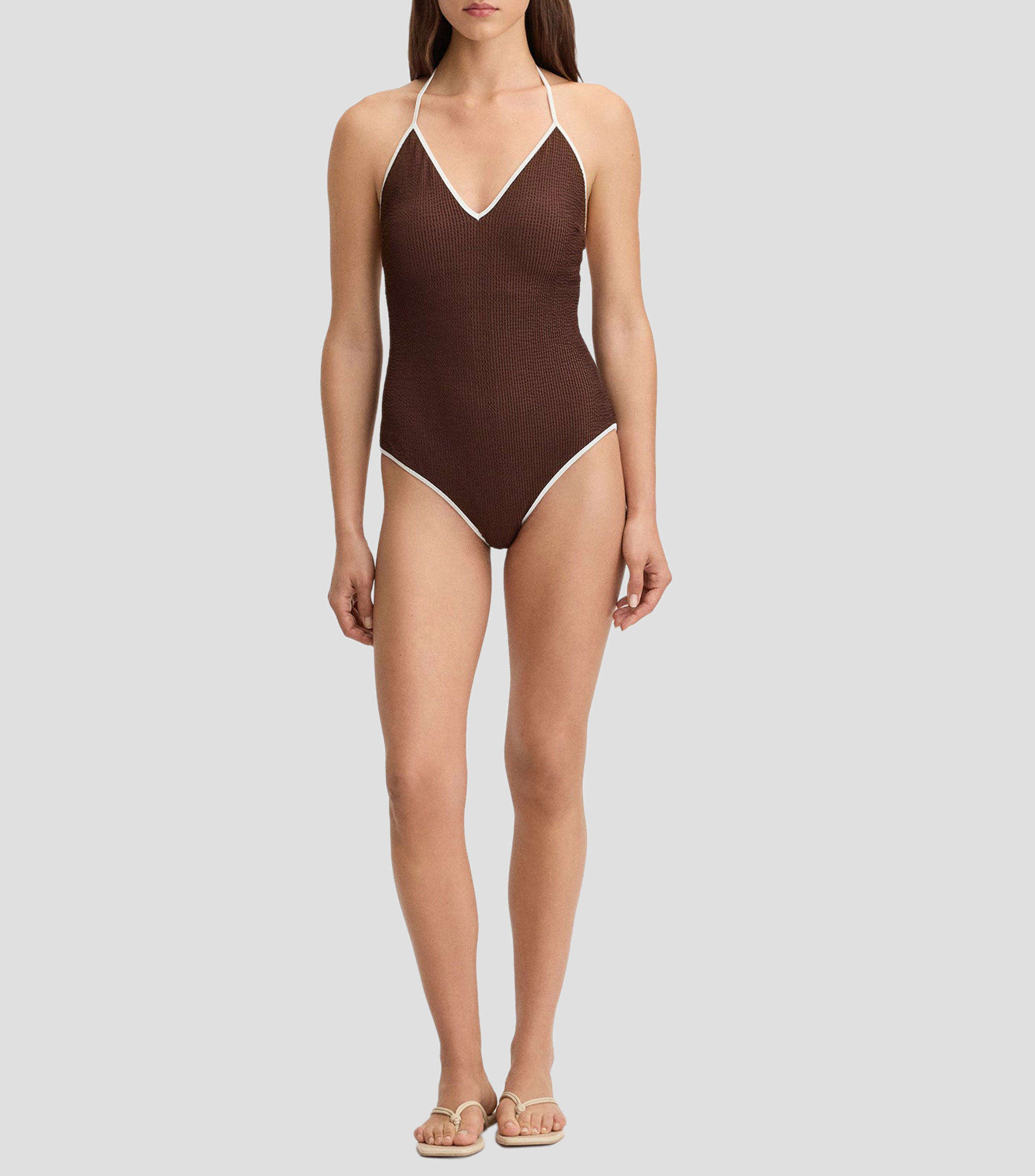 Traje de baño liso Mujer