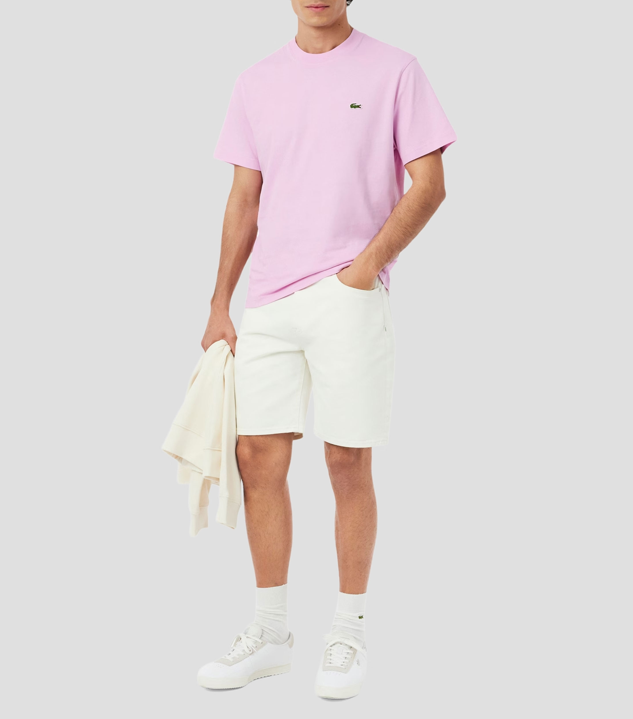 Playera cuello redondo manga corta lisa Hombre