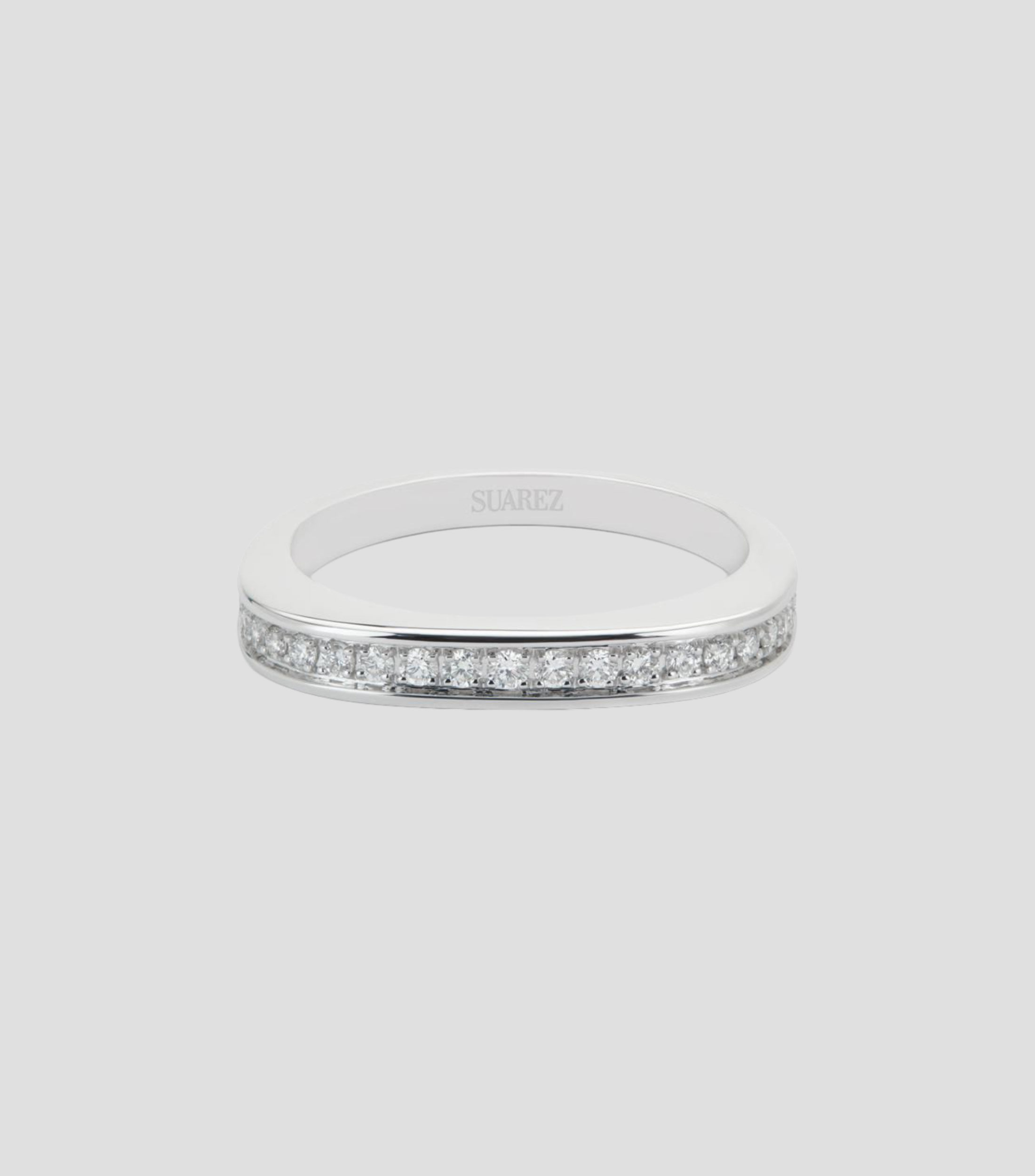 Anillo solitario en oro blanco 18 kilates con diamante Mujer