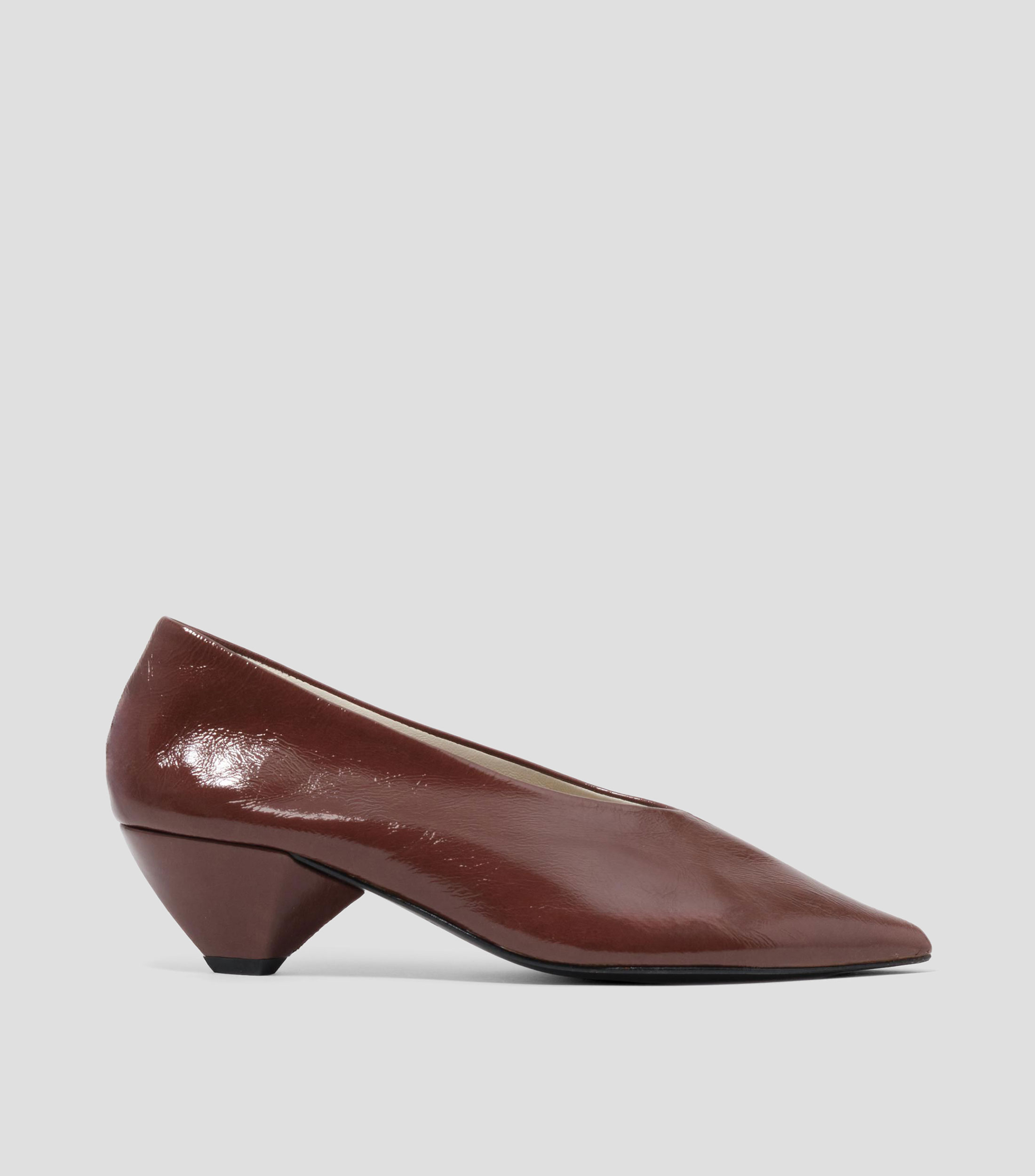 Flats Salón tacón medio piel Mujer