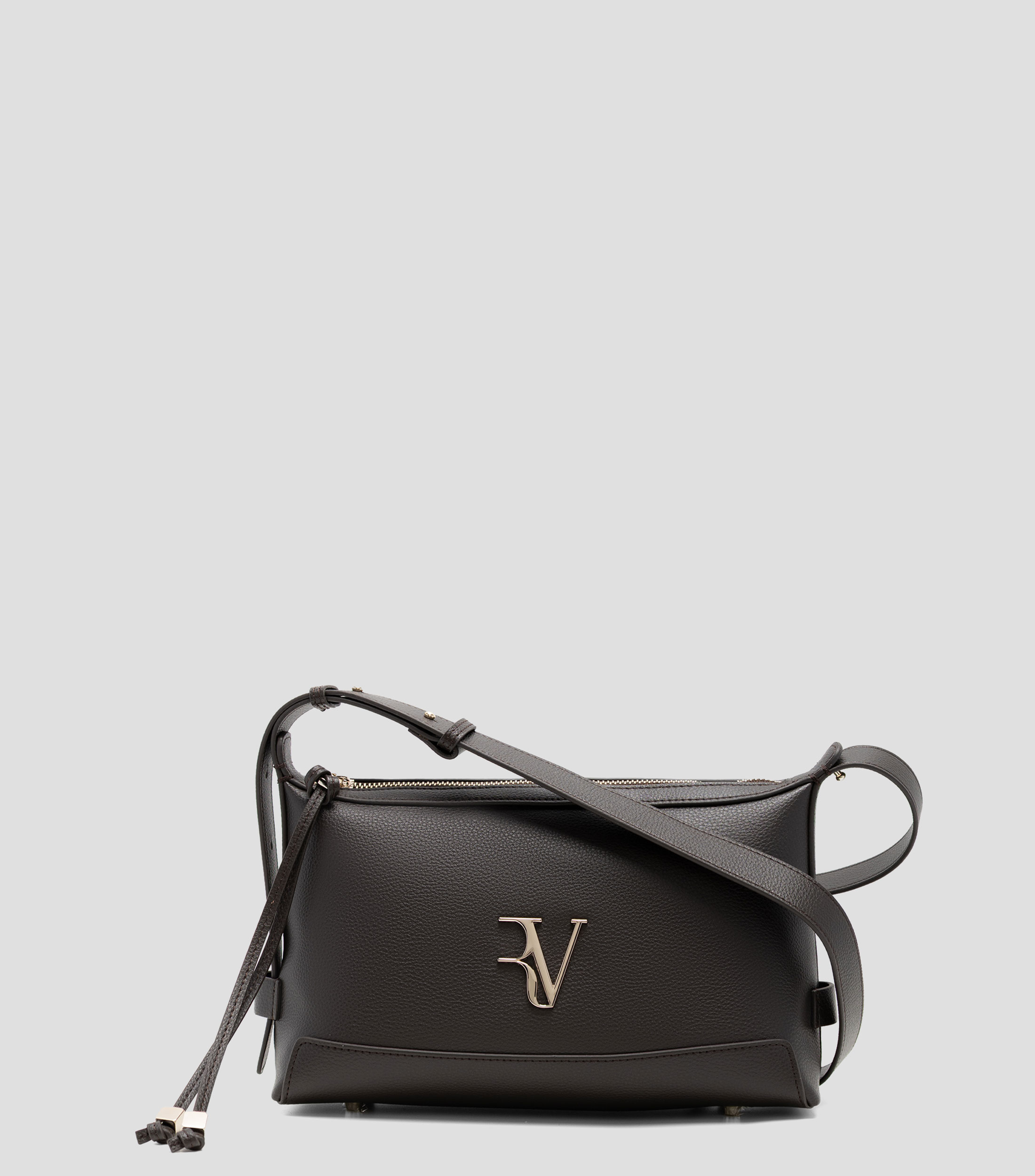 Bolsa crossbody en piel lisa Mujer