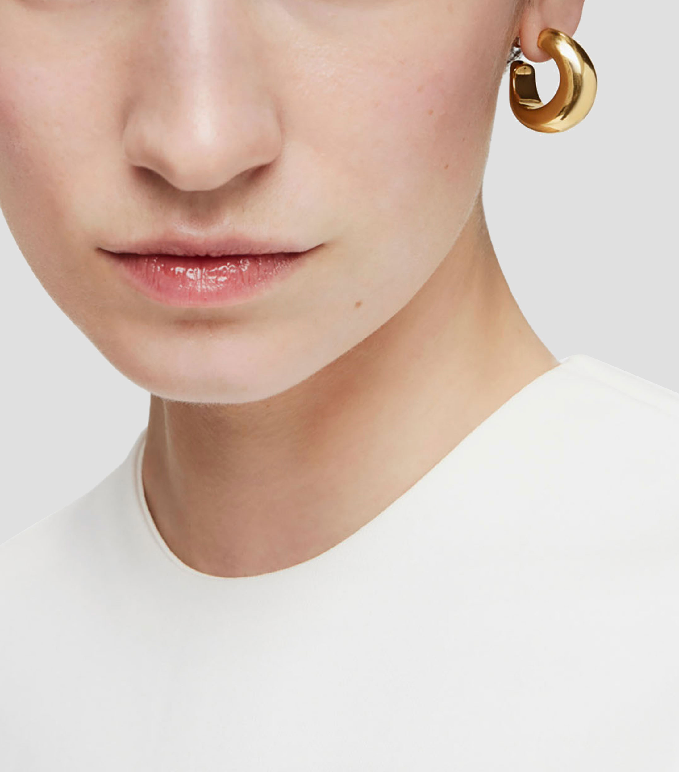 Aretes de aro en plata Galia Basics Mujer