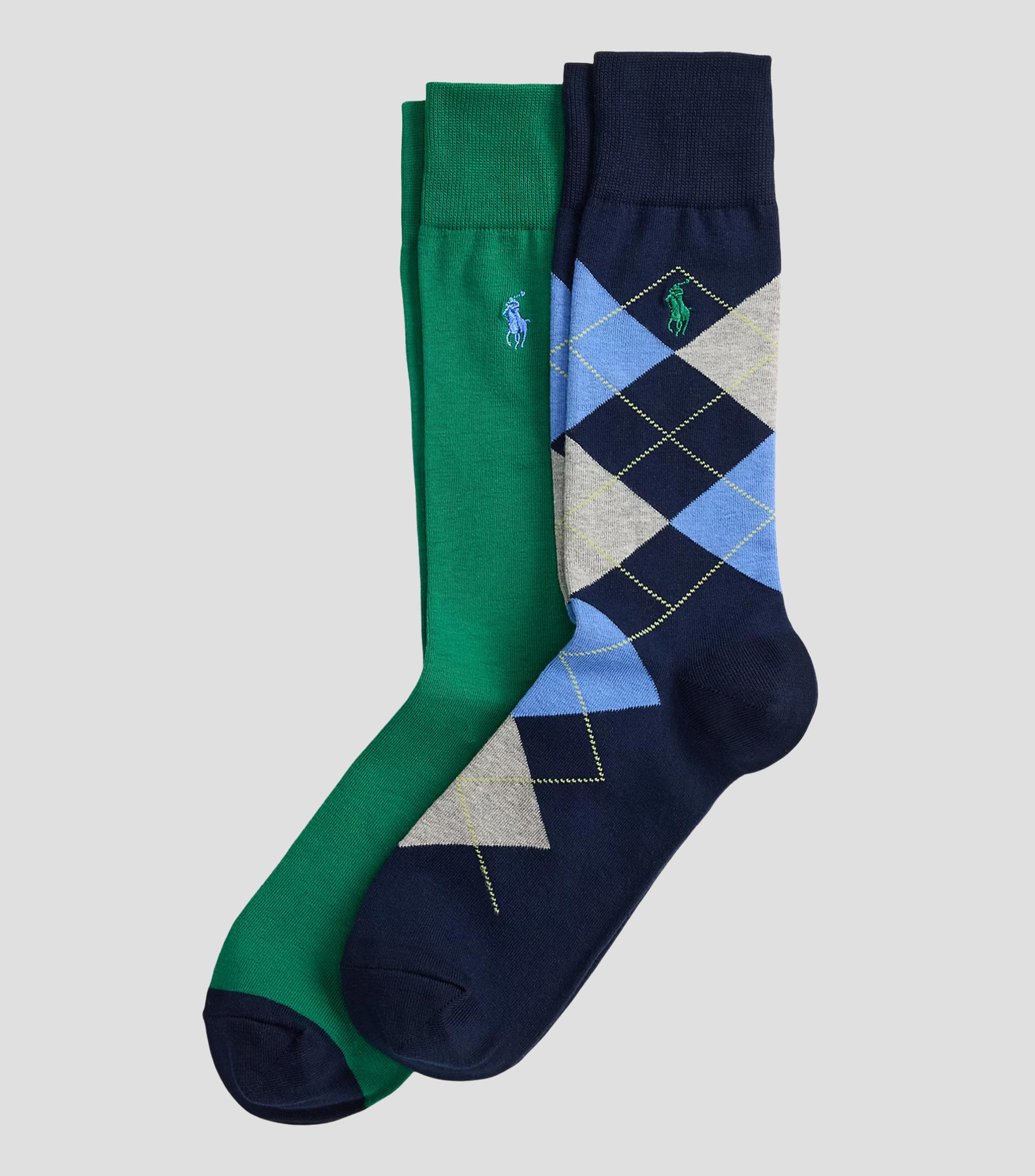 Set 2 calcetines crew fantasía Hombre