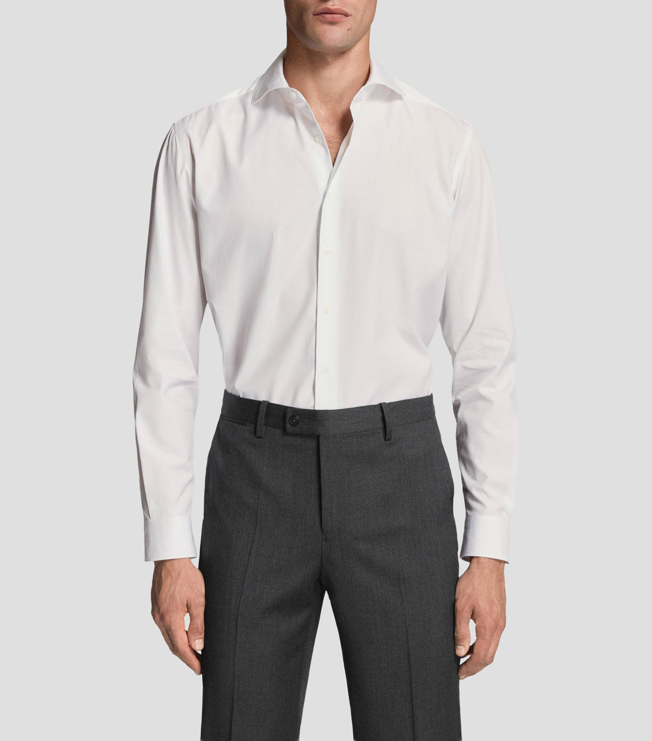 Camisa de Vestir lisa manga larga Hombre