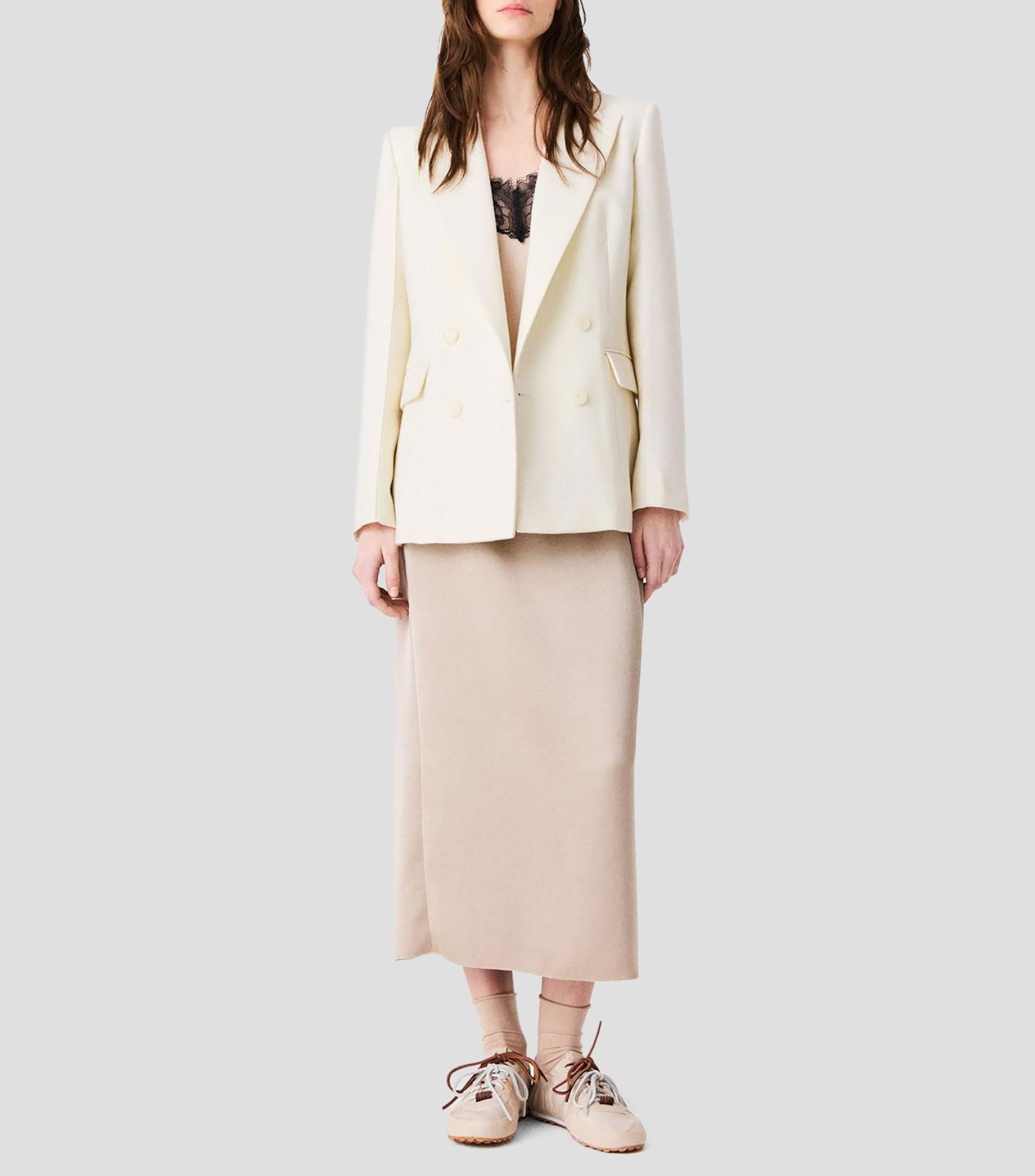 Saco con diseño liso Mujer