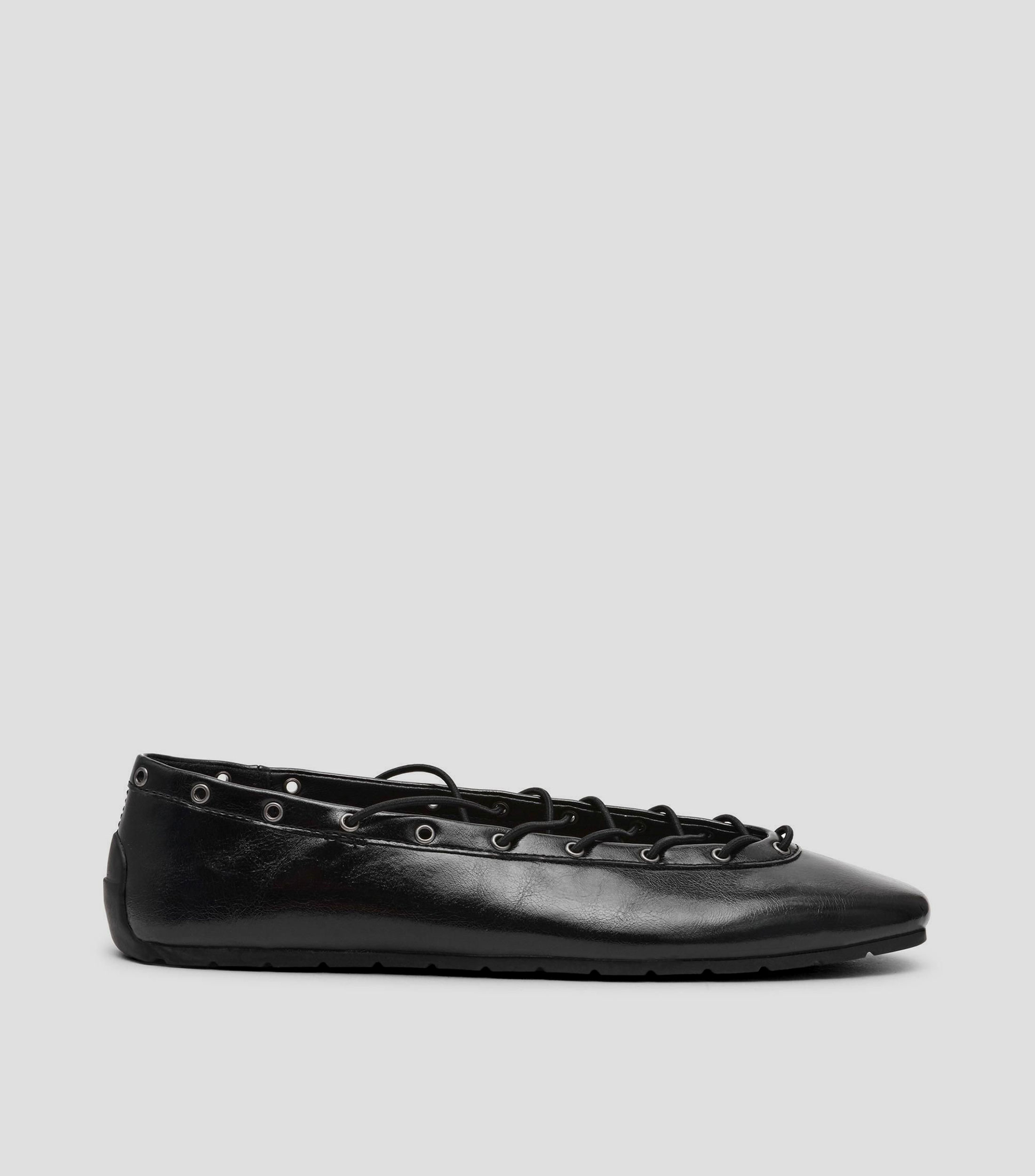 Flats lisos con cordones Mujer