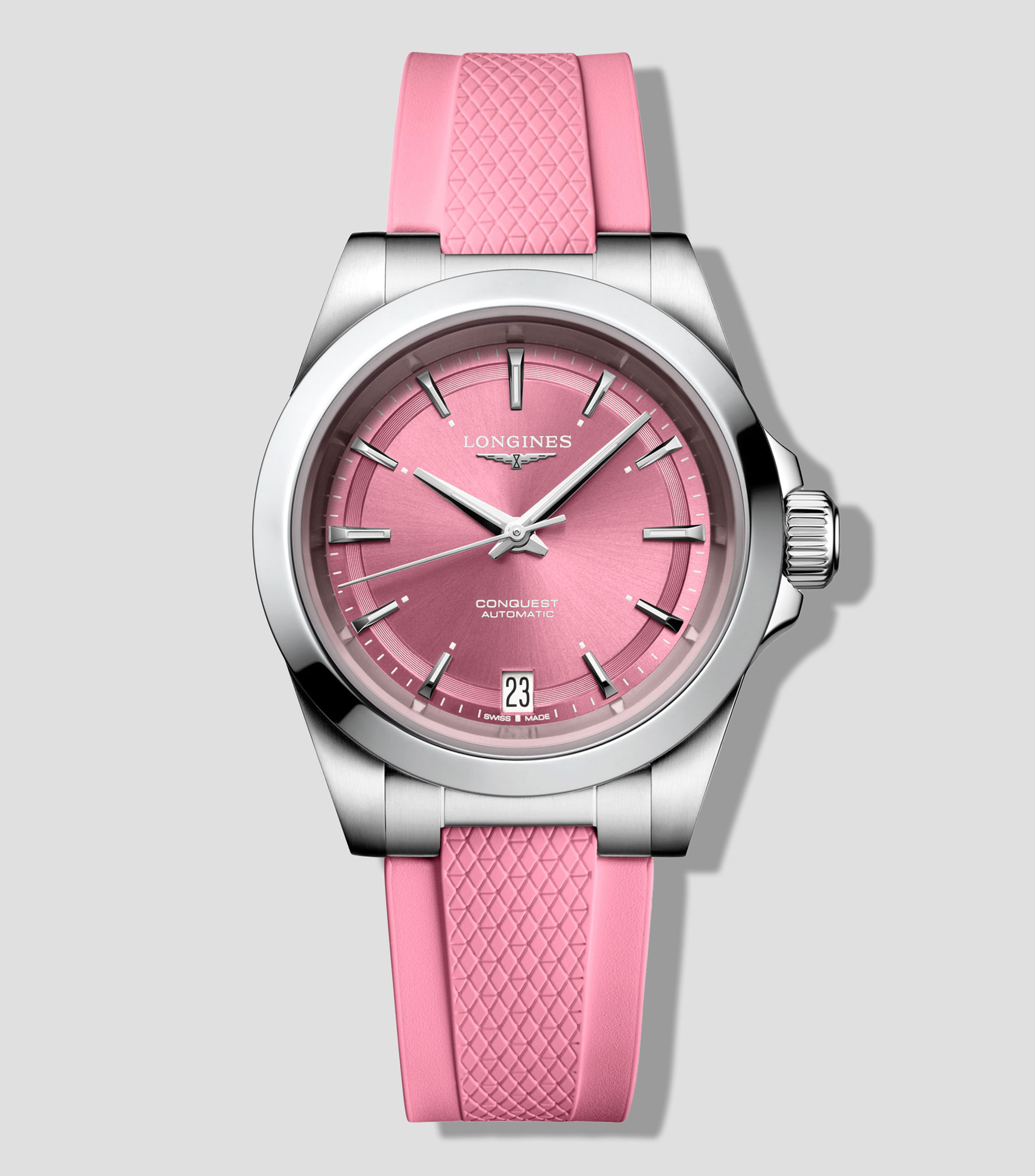 Reloj para mujer Conquest deportivo, plateado