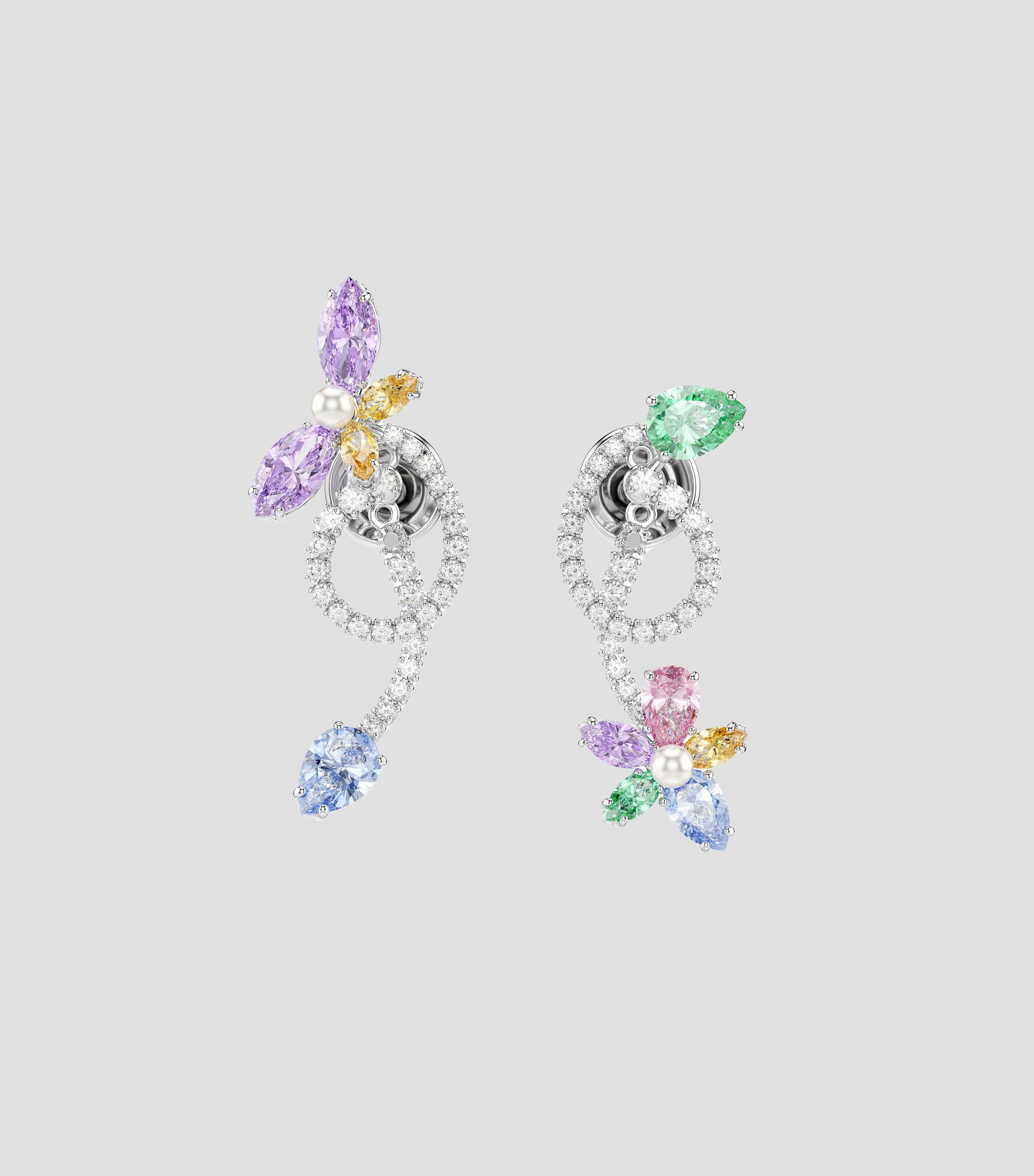 Aretes Ariana Grande x Swarovski libélula y flores silvestres con zirconias Capsule Mujer