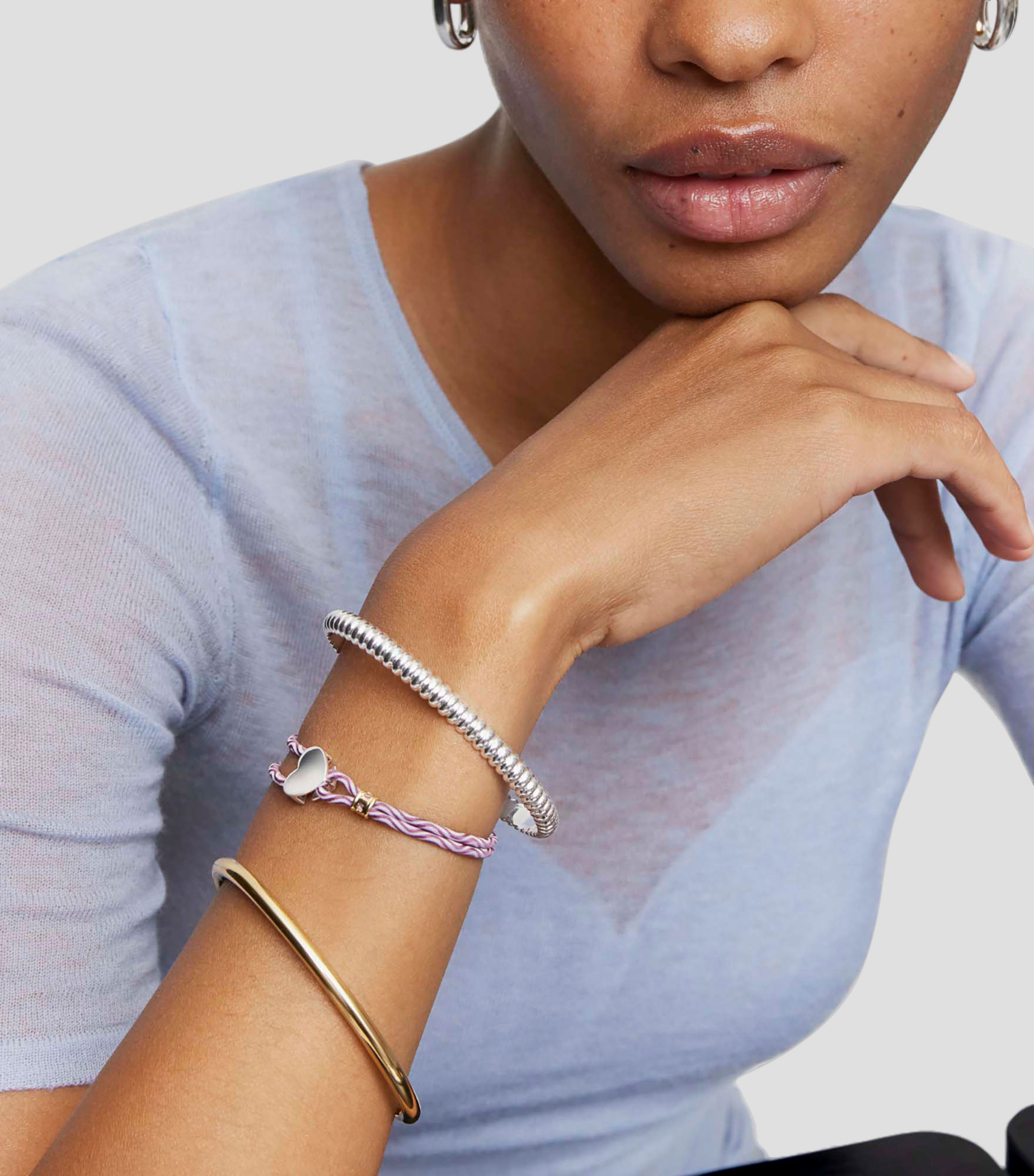 Pulsera elástica con corazón Sweet Dolls Mujer