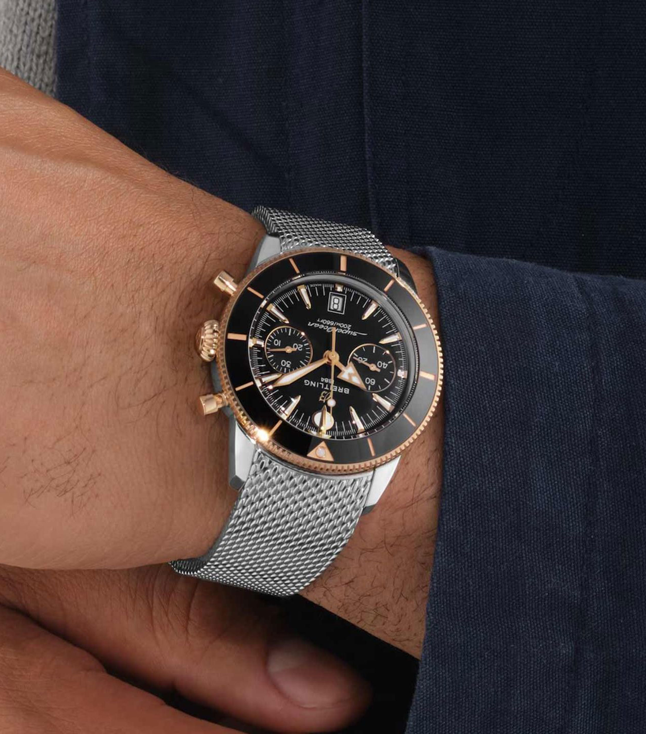 Reloj para Hombre Superocean Heritage B01 Chronograph 42 de vestir plateado