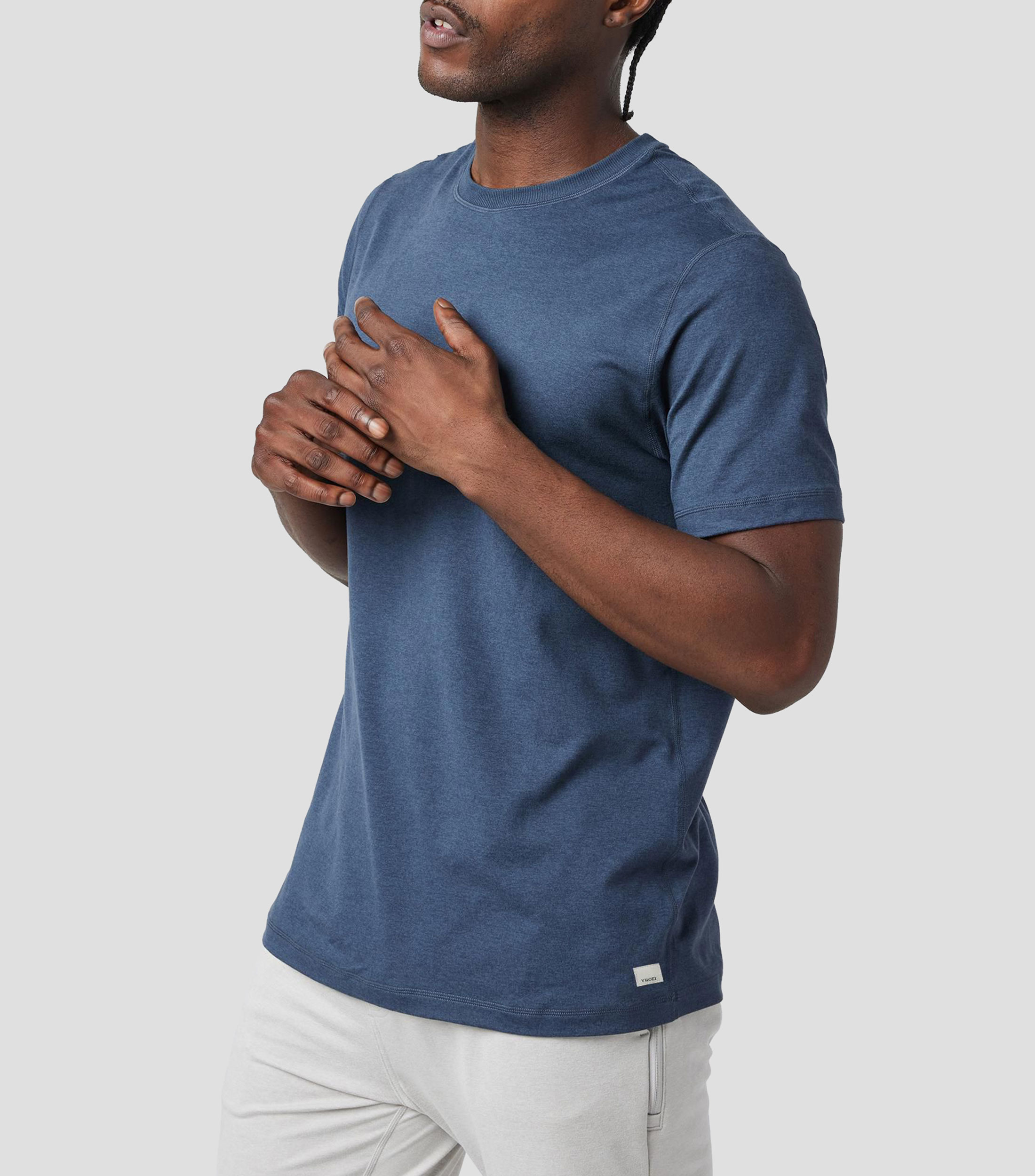 Playera para entrenamiento cuello redondo manga corta lisa Hombre