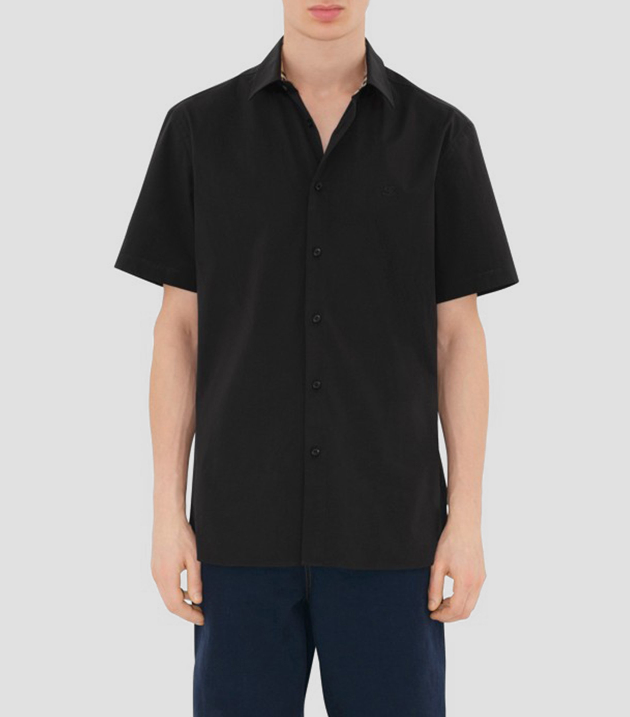 Camisa en algodón elástico Hombre