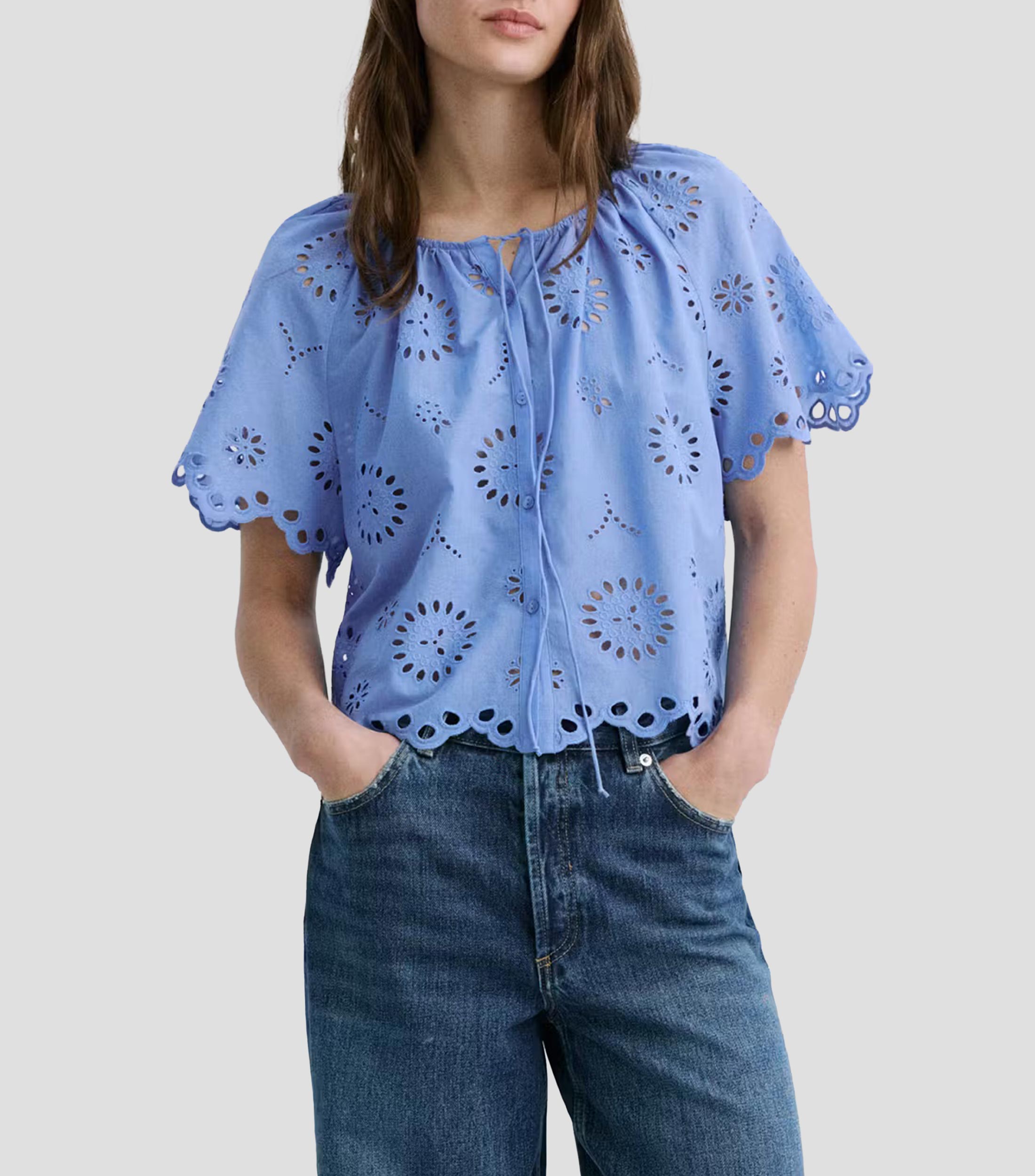 Blusa fantasía manga corta Mujer