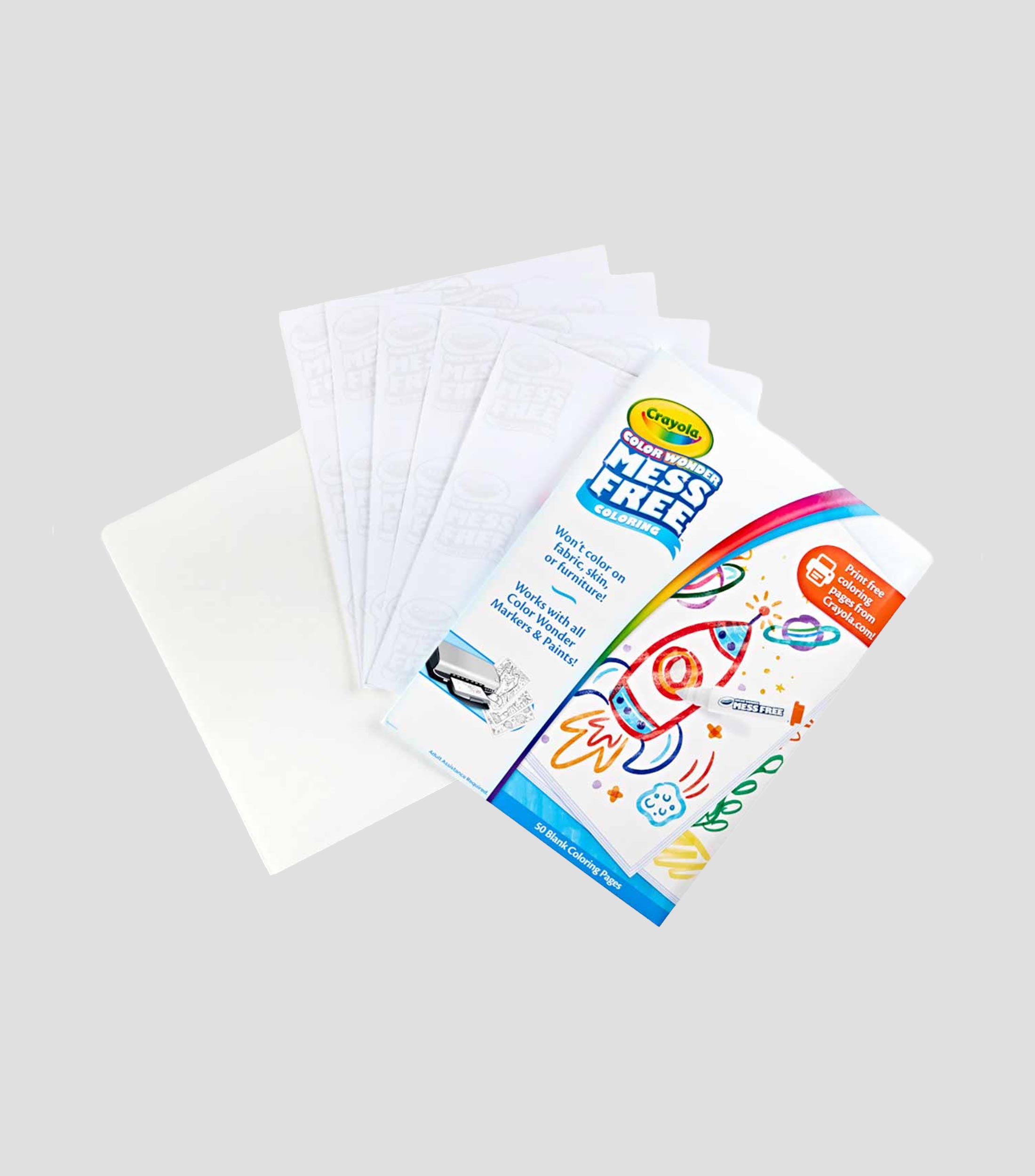 Set de Hojas en Blanco Color Wonder Mess Free 50 Piezas
