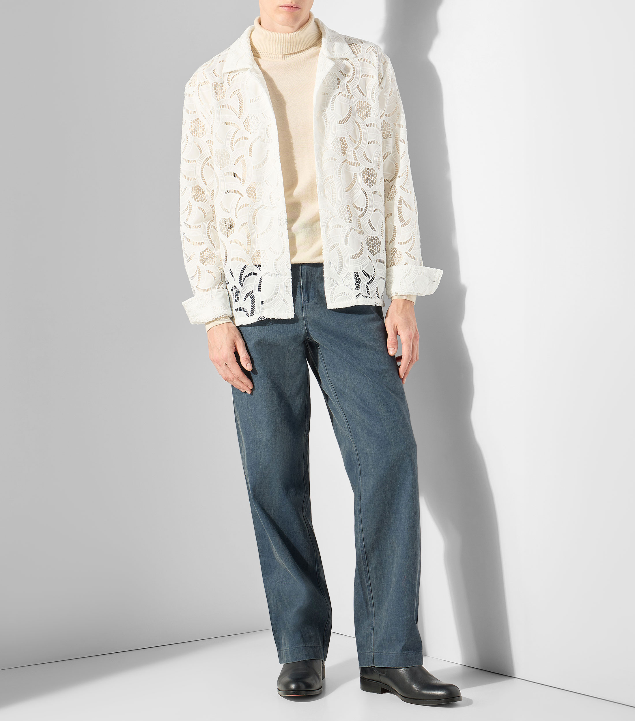 Camisa lisa manga larga Hombre