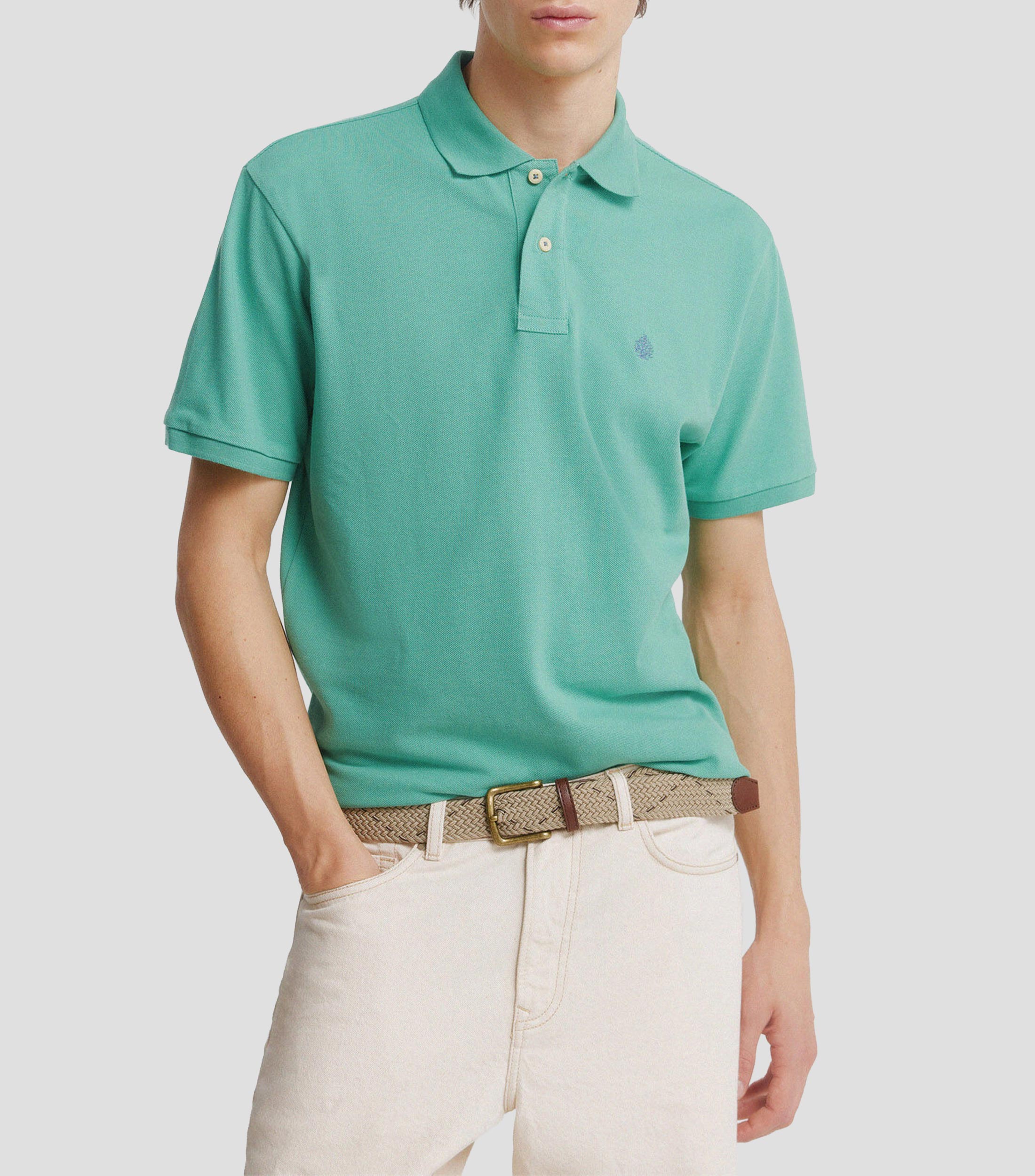 Playera tipo polo manga corta lisa Hombre