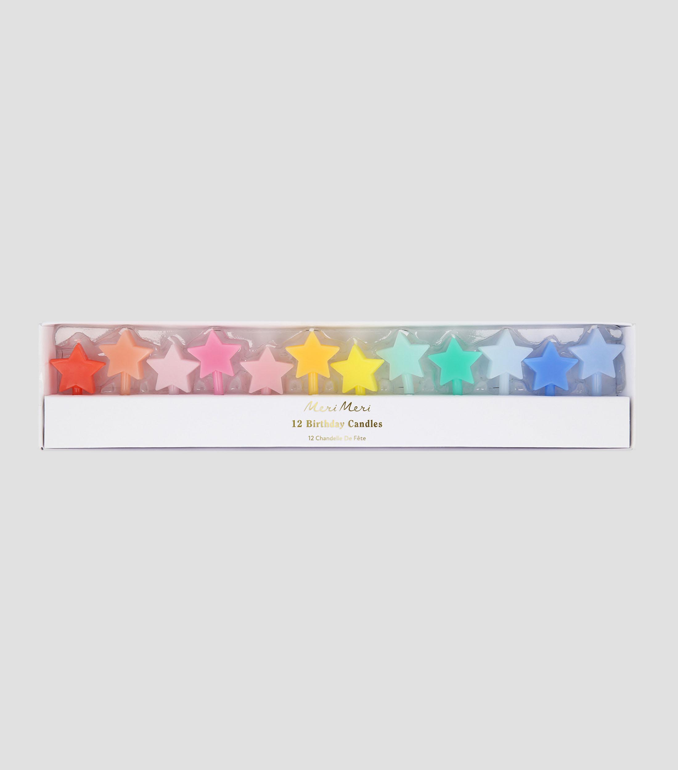 Set 12 Velas de Cumpleaños Estrellas