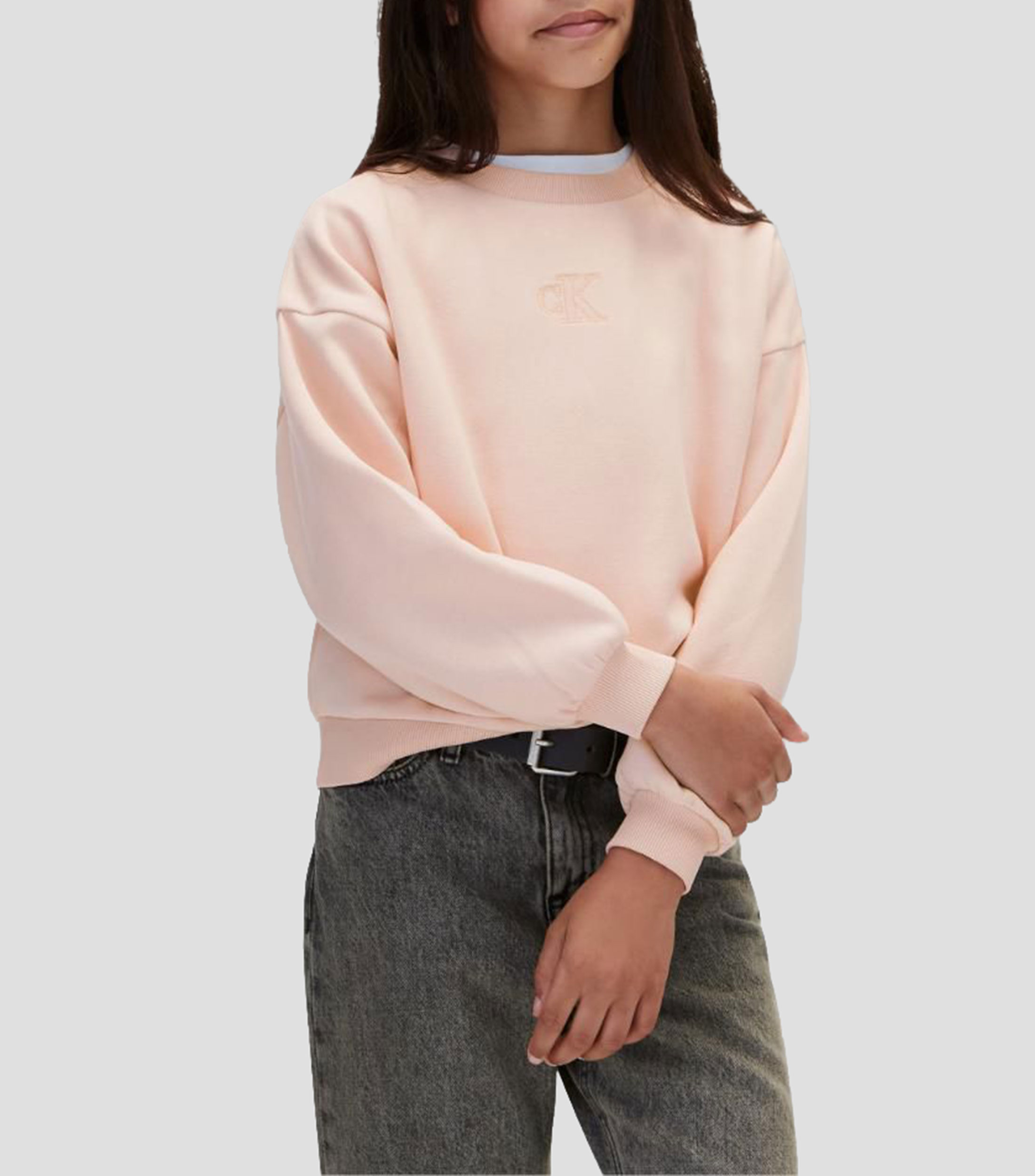 Sudadera Cuello Redondo Rosa Niña