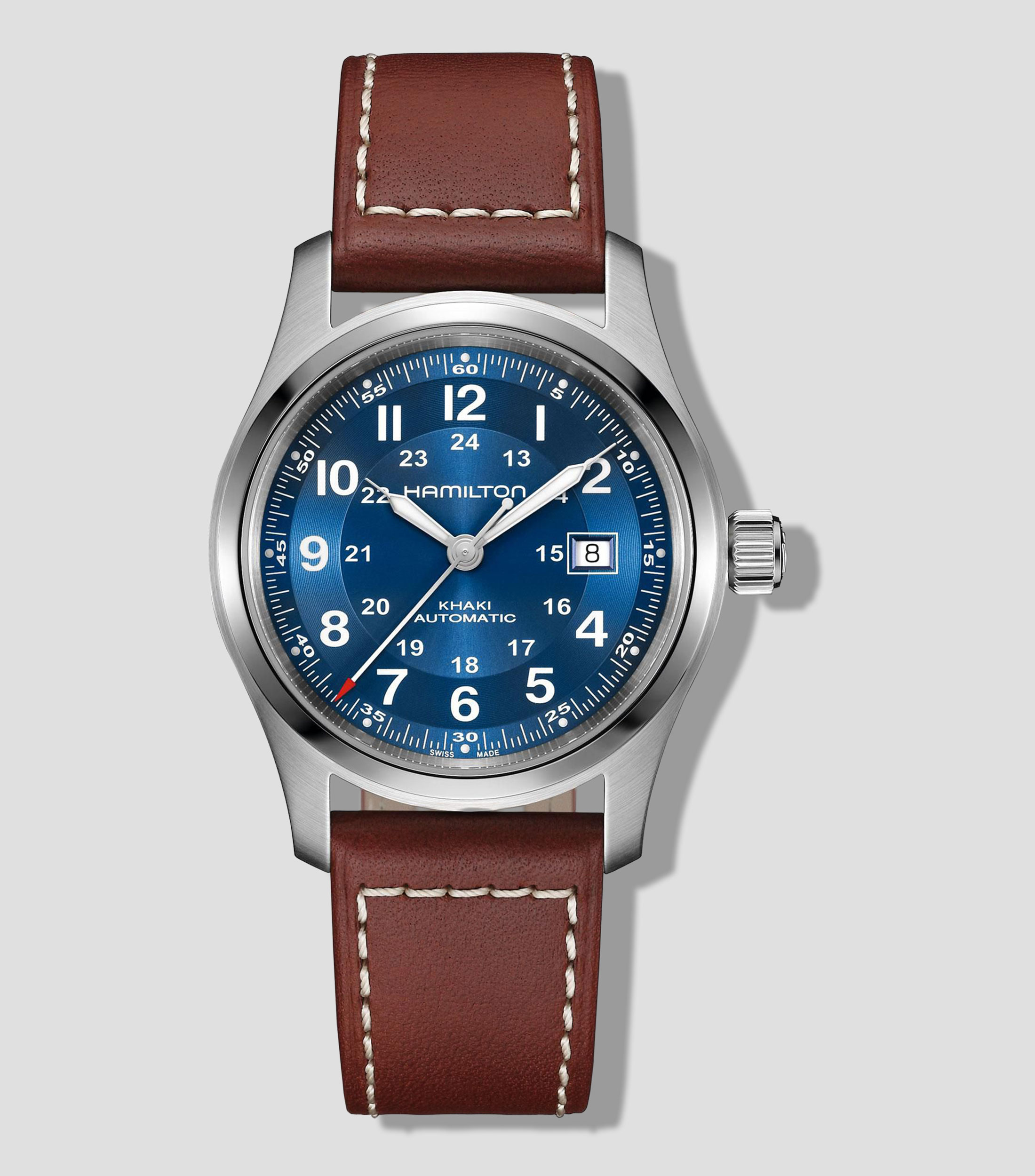 Reloj para hombre Khaki Field Automatic Casual Plateado