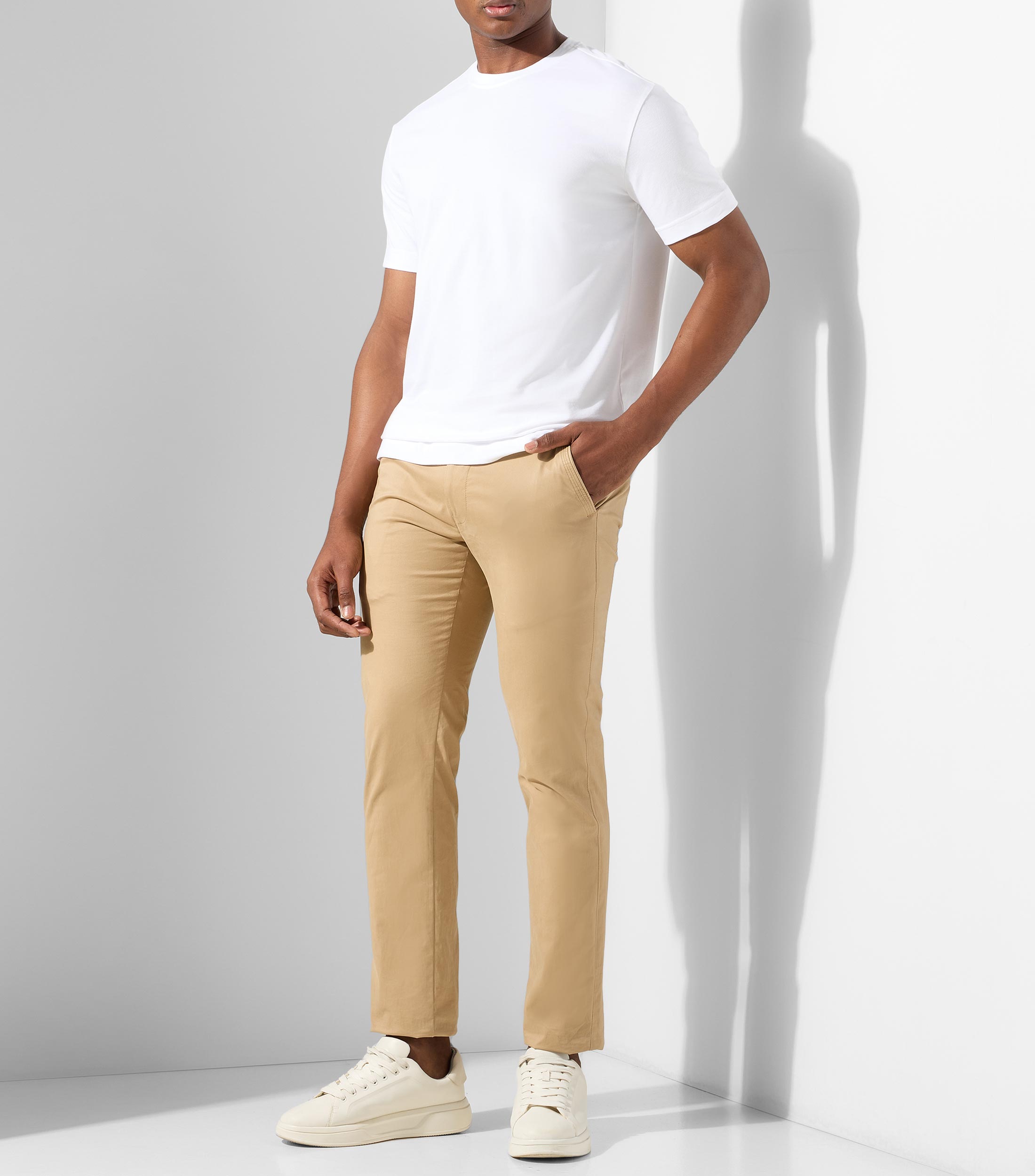 Playera cuello redondo manga corta lisa Hombre