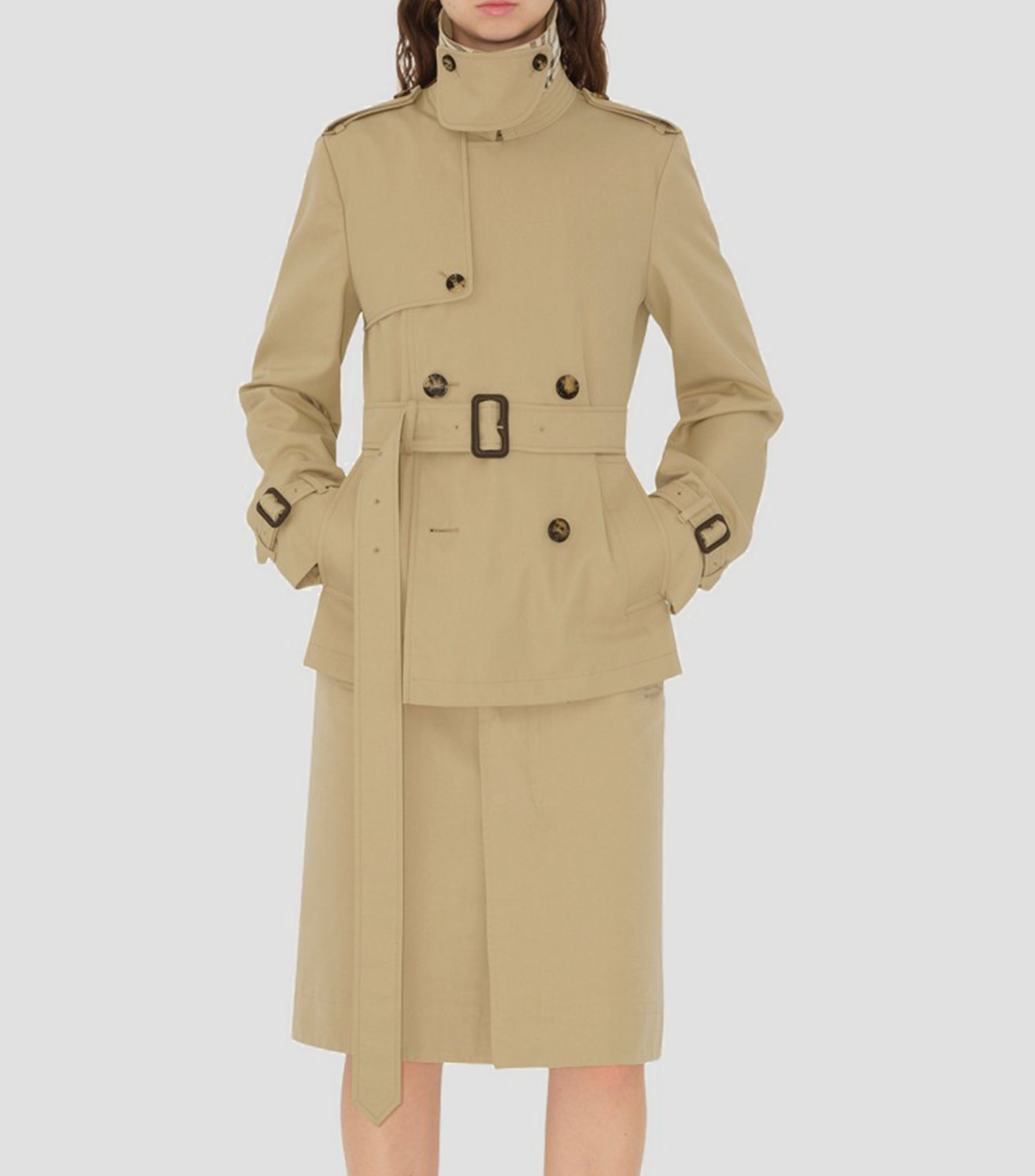 Chamarra Estilo Trench Coat Mujer