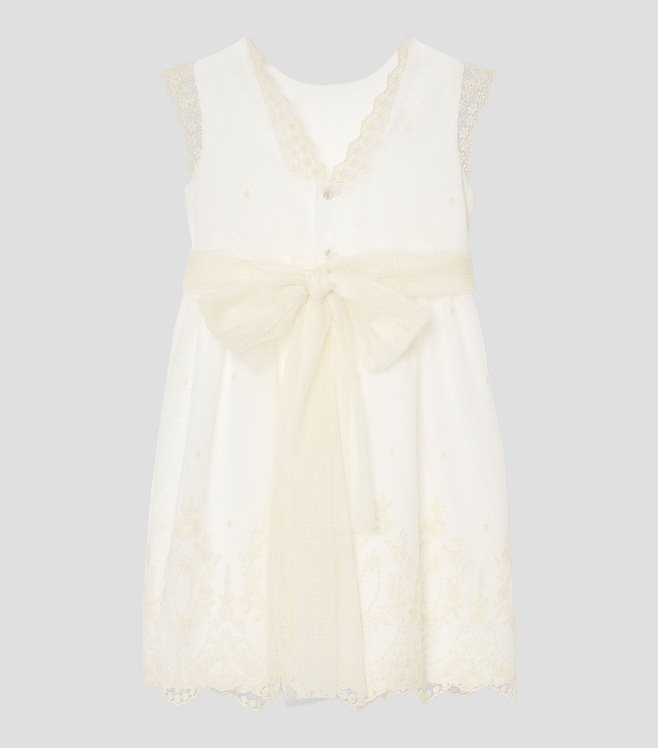 Vestido liso manga corta Niña