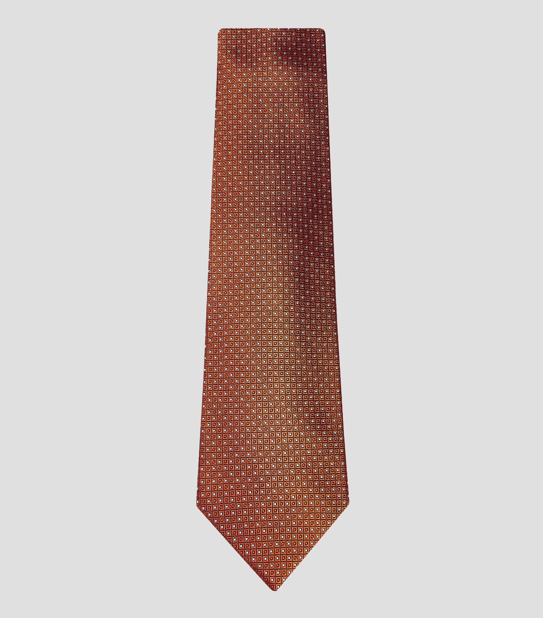 Corbata ancha en seda con cuadros Brera